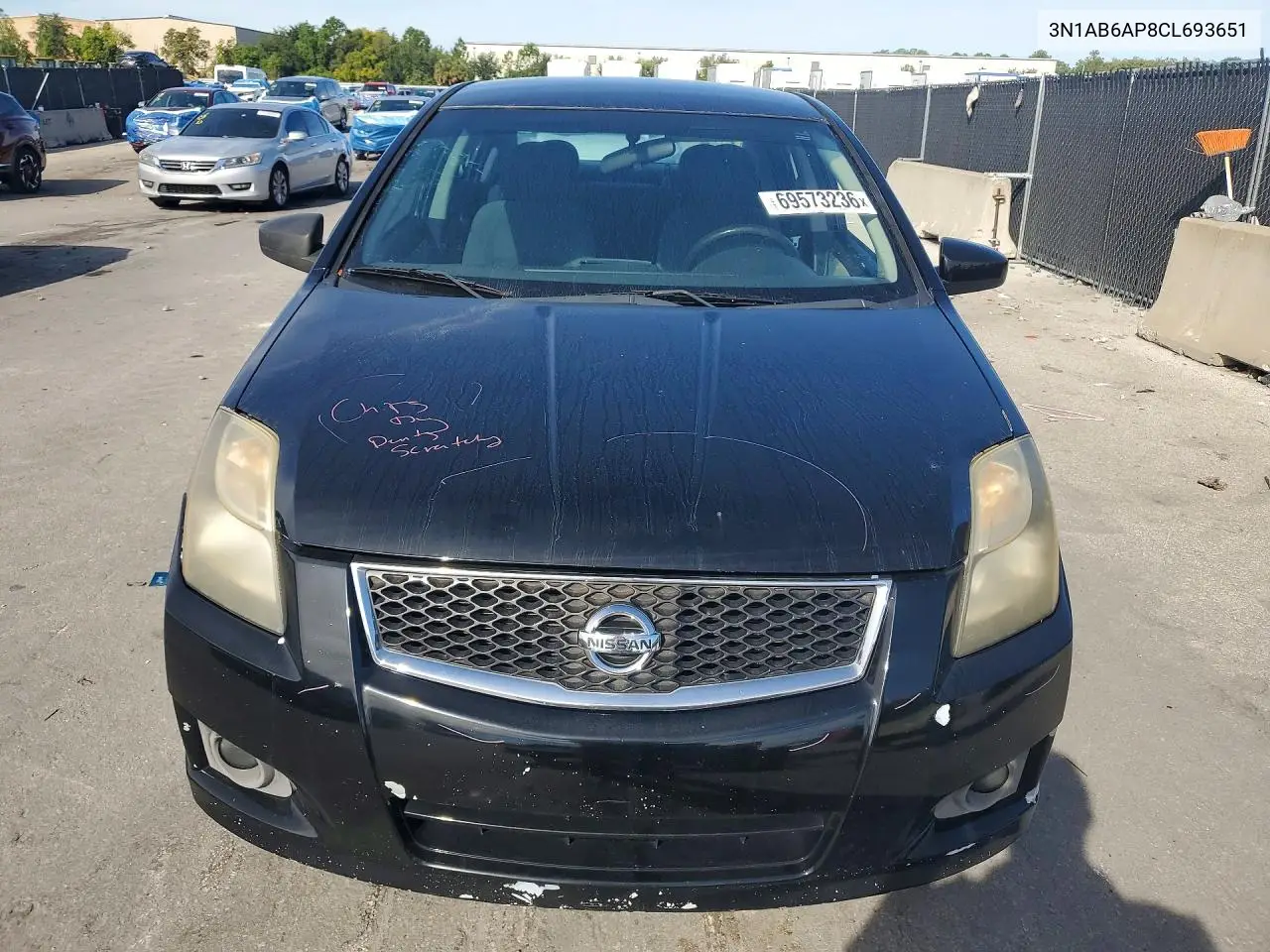 2012 NISSAN SENTRA VIN 3N1AB6AP8CL693651 — фото 5