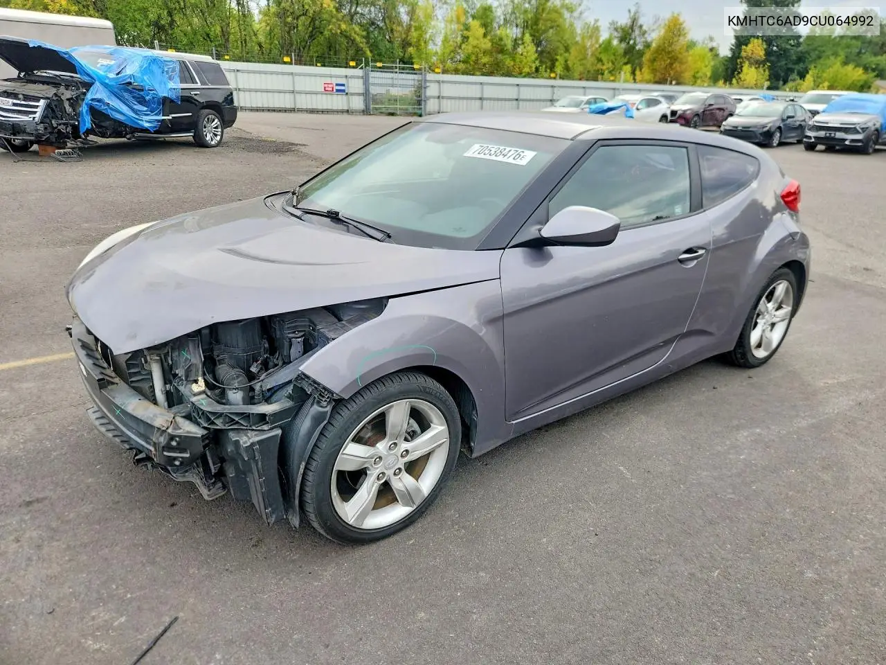 HYUNDAI VELOSTER 2012, VIN KMHTC6AD9CU064992