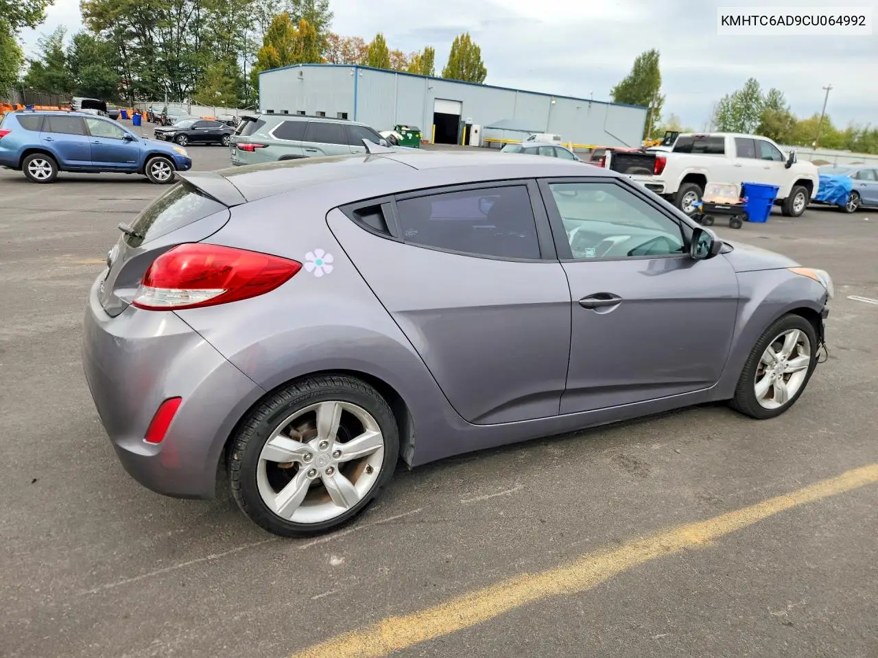 2012 HYUNDAI VELOSTER VIN KMHTC6AD9CU064992 — фото 3