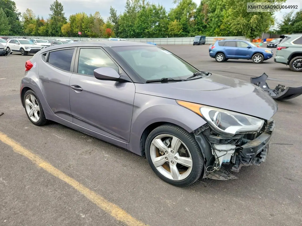 2012 HYUNDAI VELOSTER VIN KMHTC6AD9CU064992 — фото 4