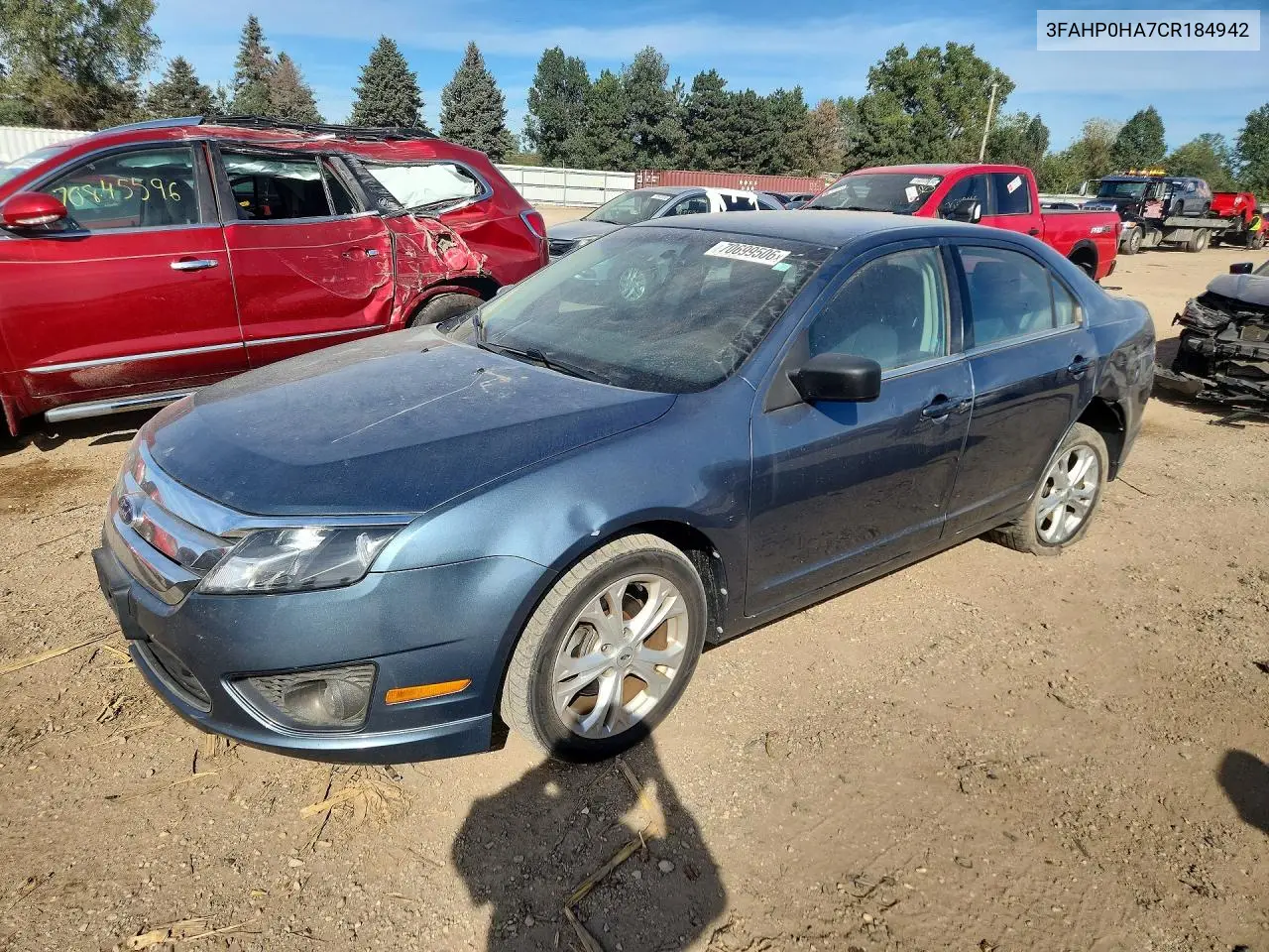 FORD FUSION 2012, VIN 3FAHP0HA7CR184942