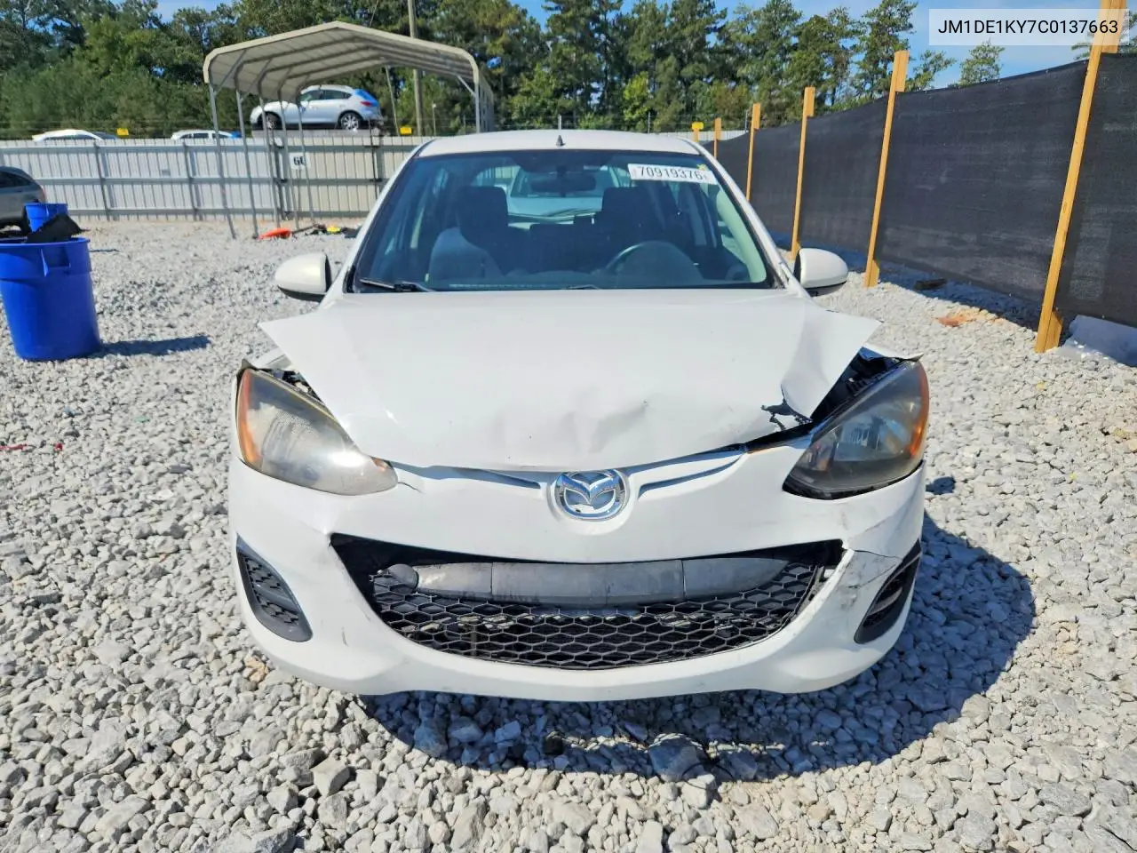 2012 MAZDA 2 VIN JM1DE1KY7C0137663 — фото 5