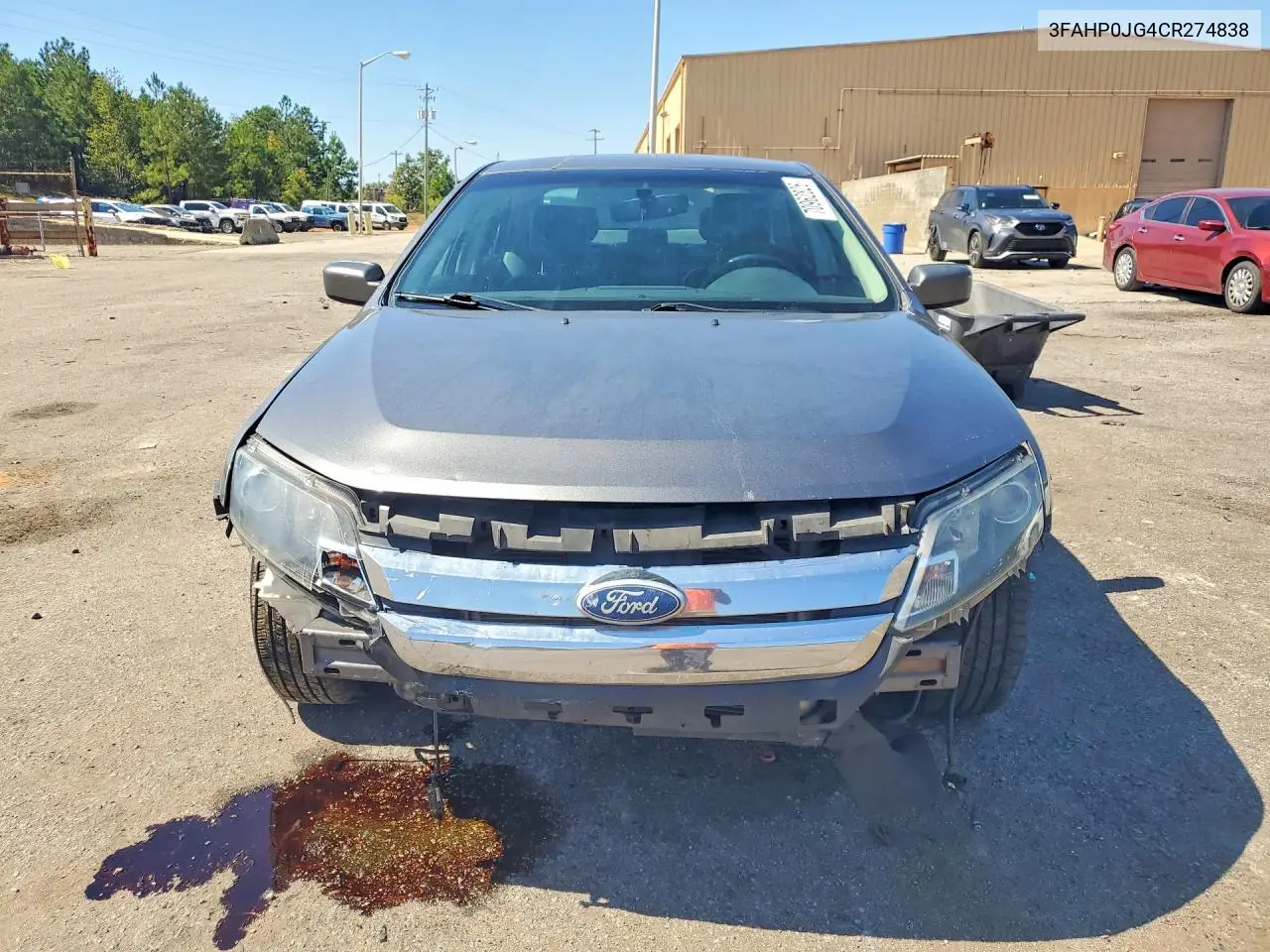 FORD FUSION 2012, VIN 3FAHP0JG4CR274838