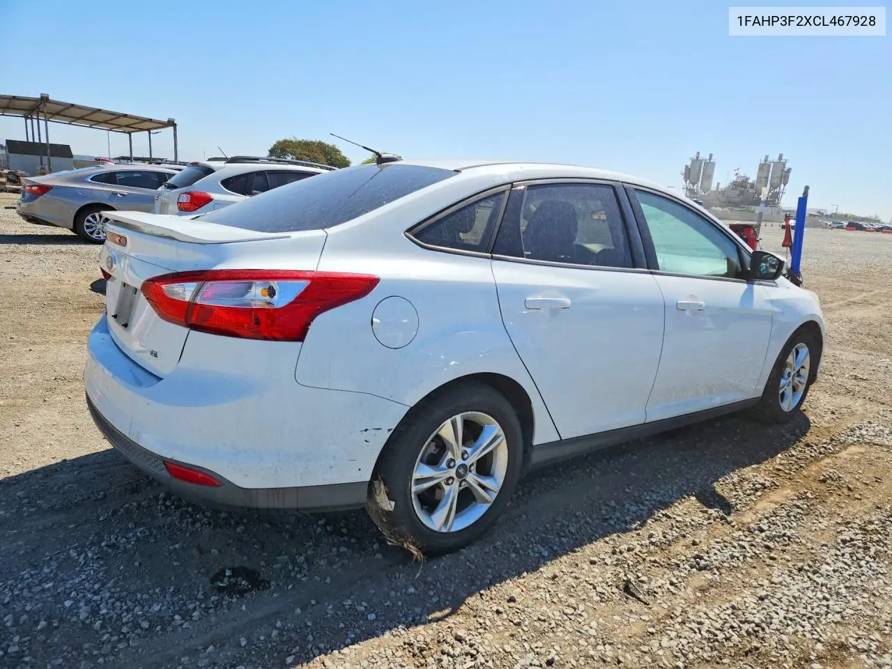 2012 FORD FOCUS VIN 1FAHP3F2XCL467928 — фото 3