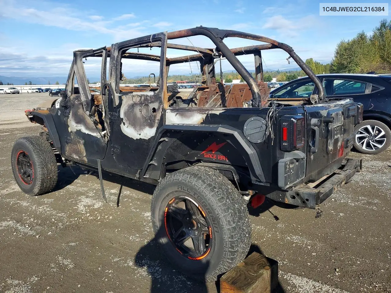 2012 JEEP WRANGLER VIN 1C4BJWEG2CL216384 — фото 2