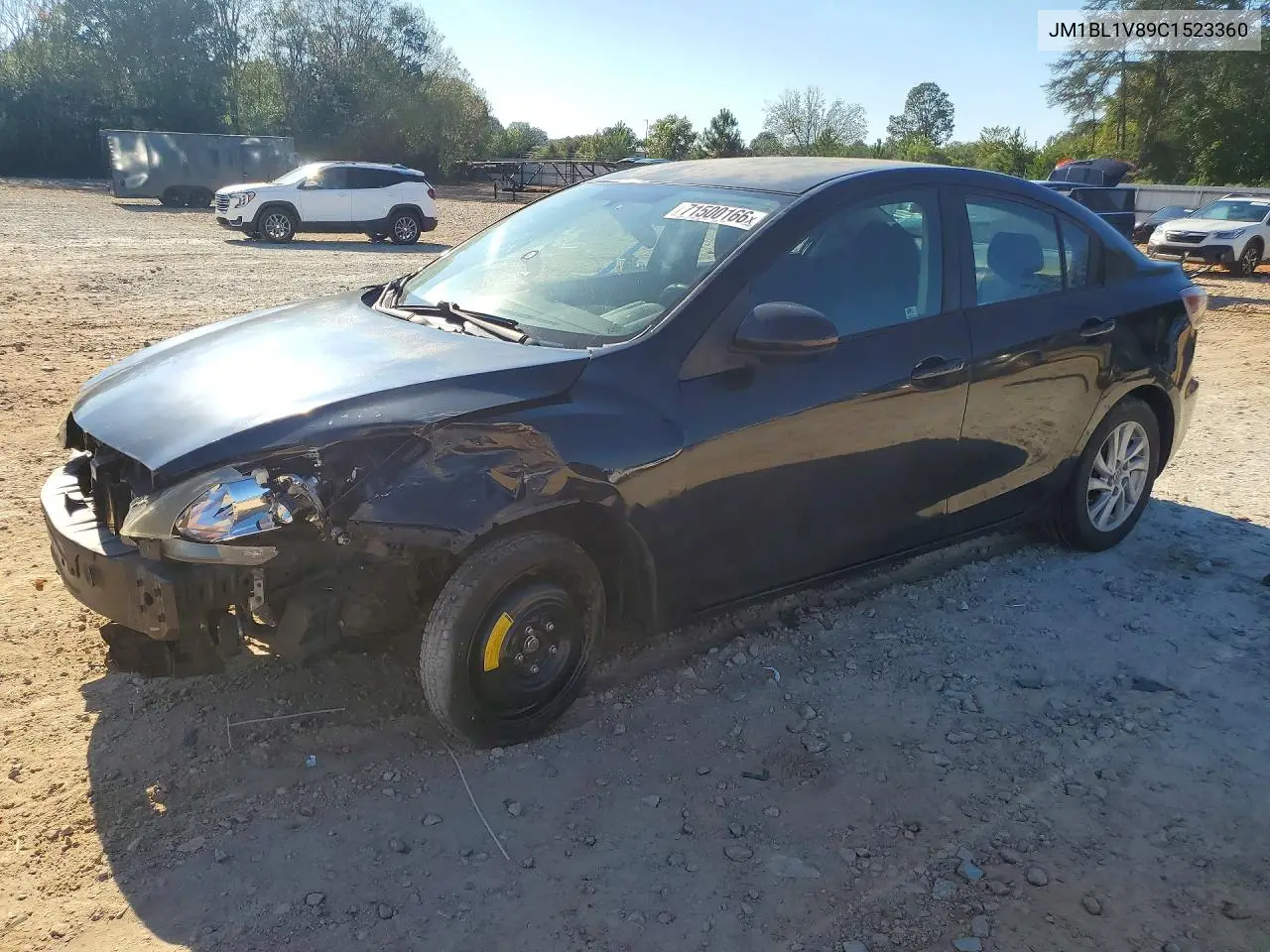 MAZDA 3 2012, VIN JM1BL1V89C1523360
