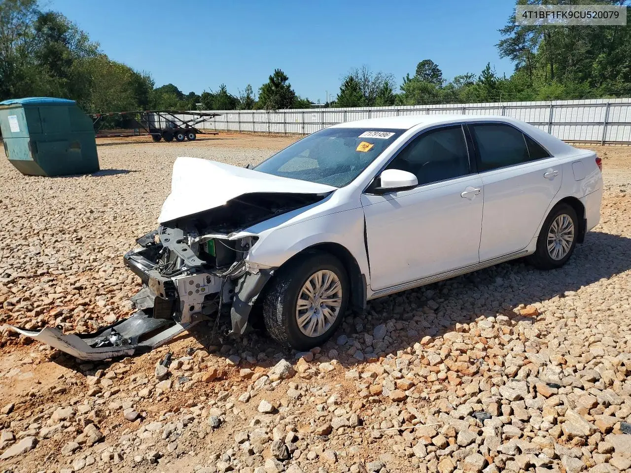 TOYOTA CAMRY 2012, VIN 4T1BF1FK9CU520079