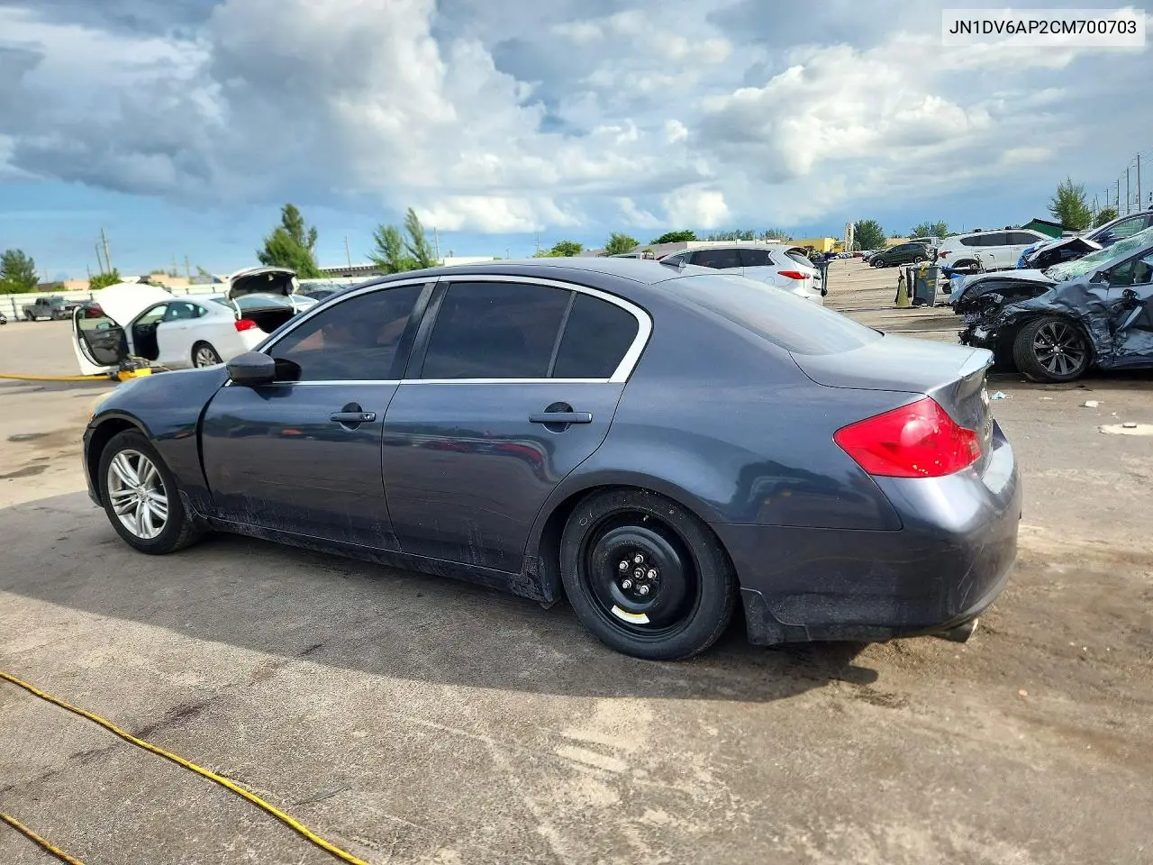 2012 INFINITI G VIN JN1DV6AP2CM700703 — фото 2