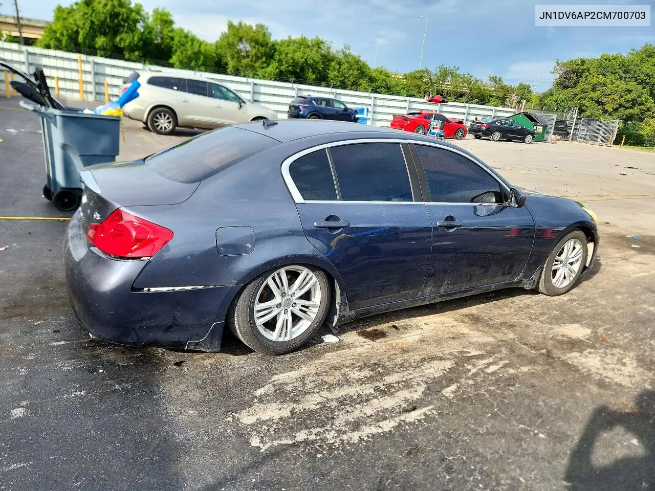 2012 INFINITI G VIN JN1DV6AP2CM700703 — фото 3