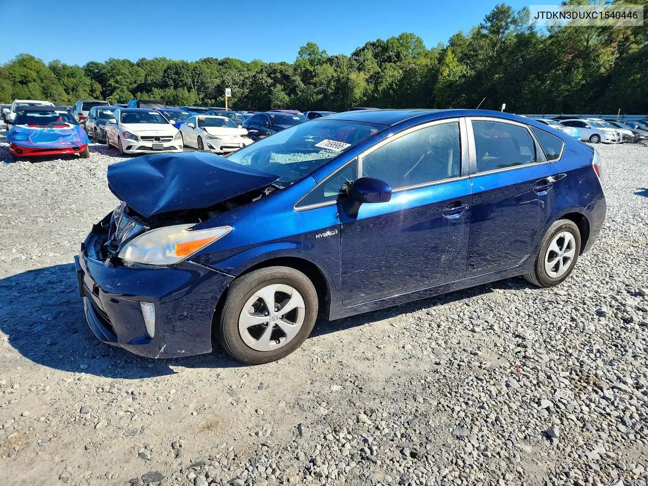 TOYOTA PRIUS 2012, VIN JTDKN3DUXC1540446