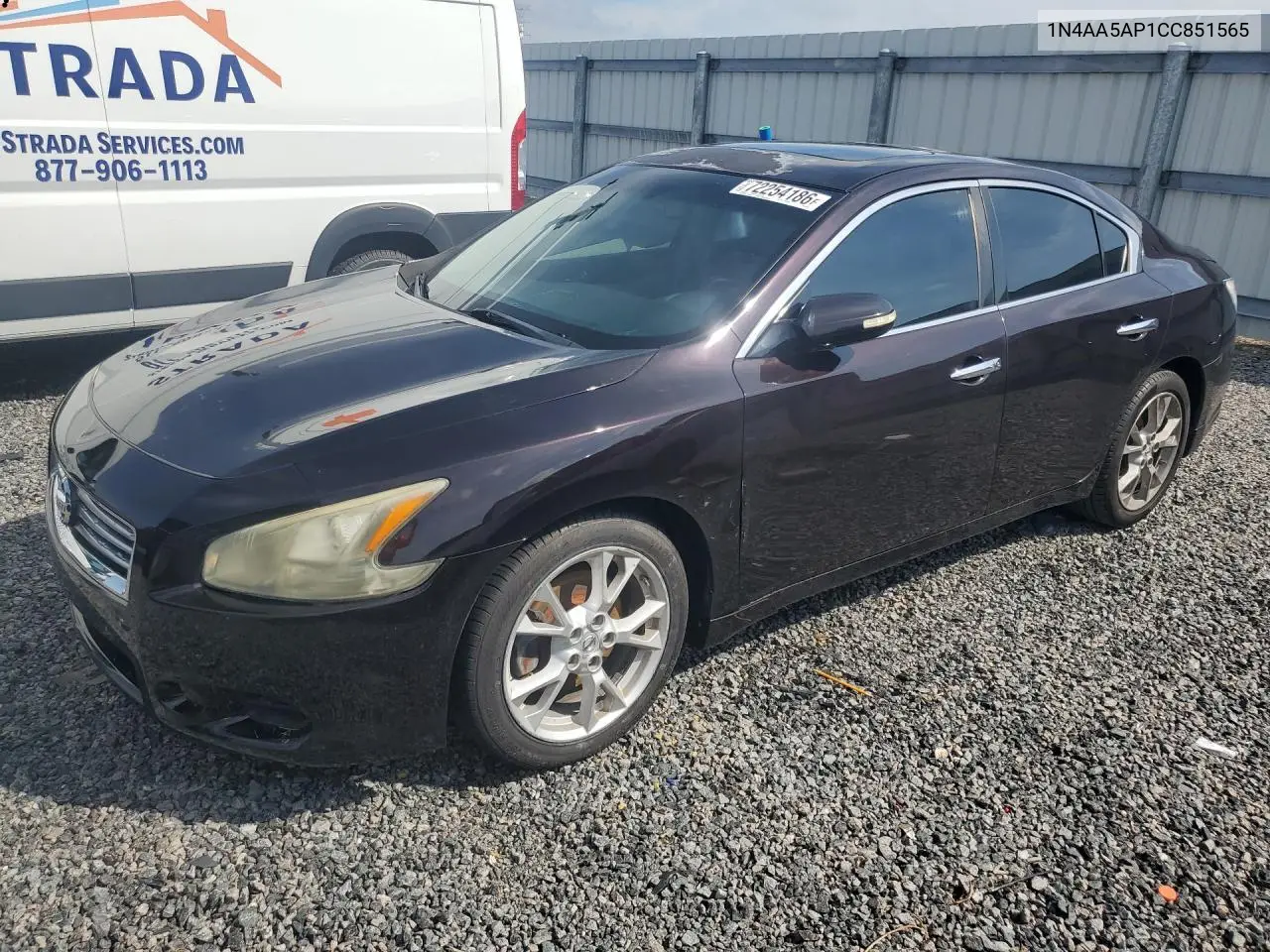 NISSAN MAXIMA 2012, VIN 1N4AA5AP1CC851565