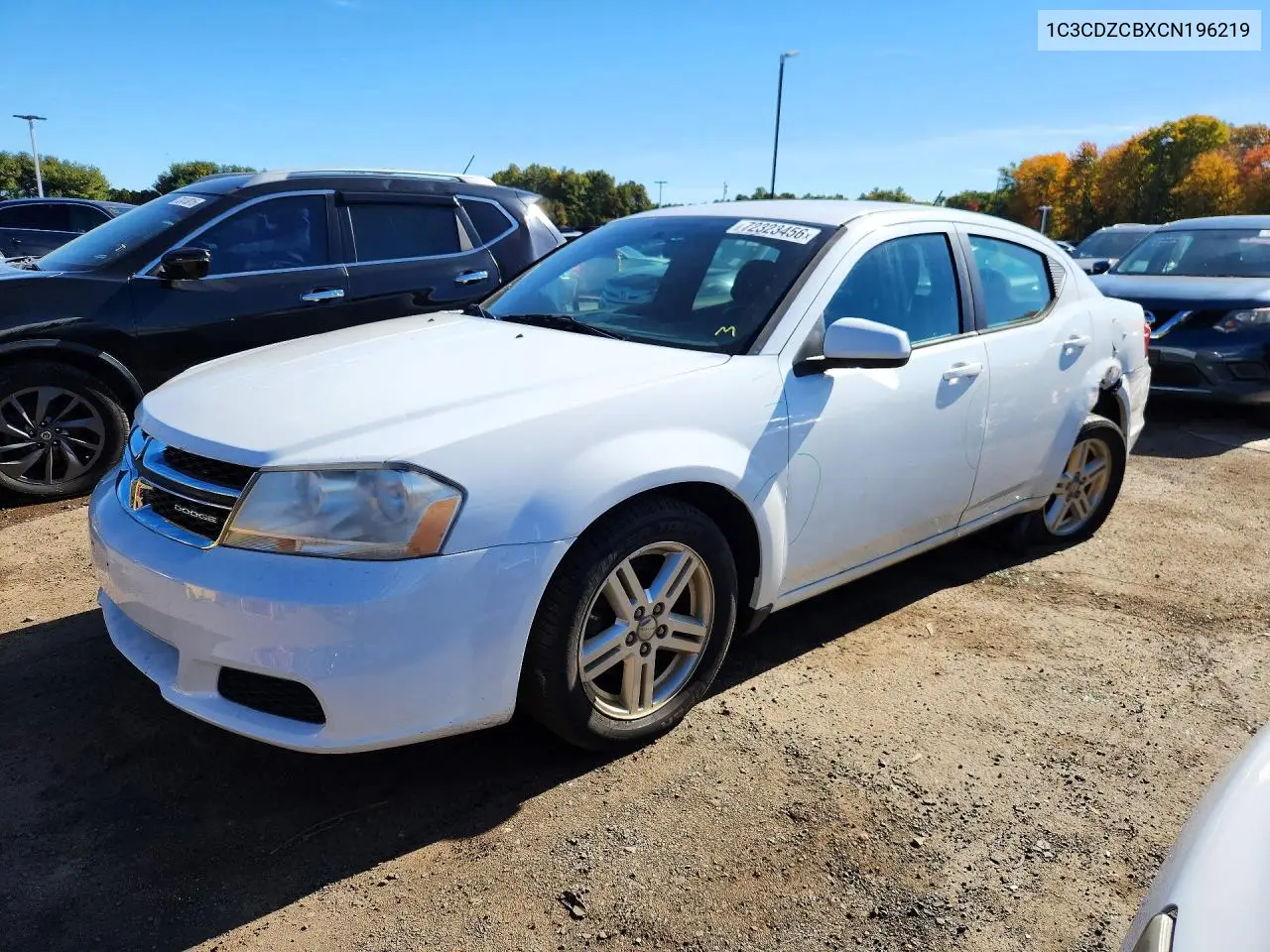DODGE AVENGER 2012, VIN 1C3CDZCBXCN196219