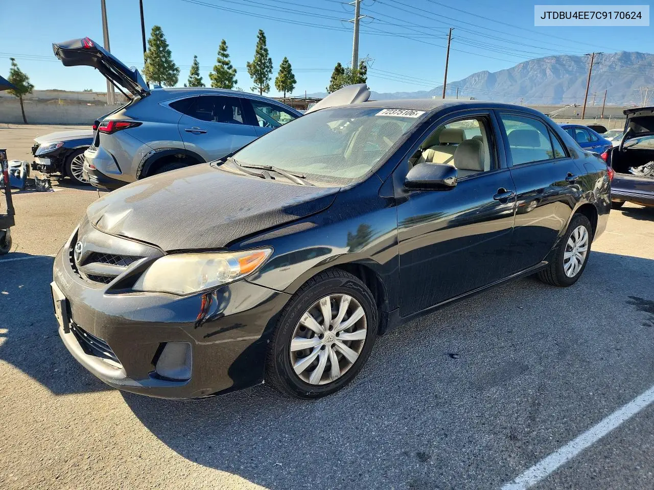 TOYOTA COROLLA 2012, VIN JTDBU4EE7C9170624