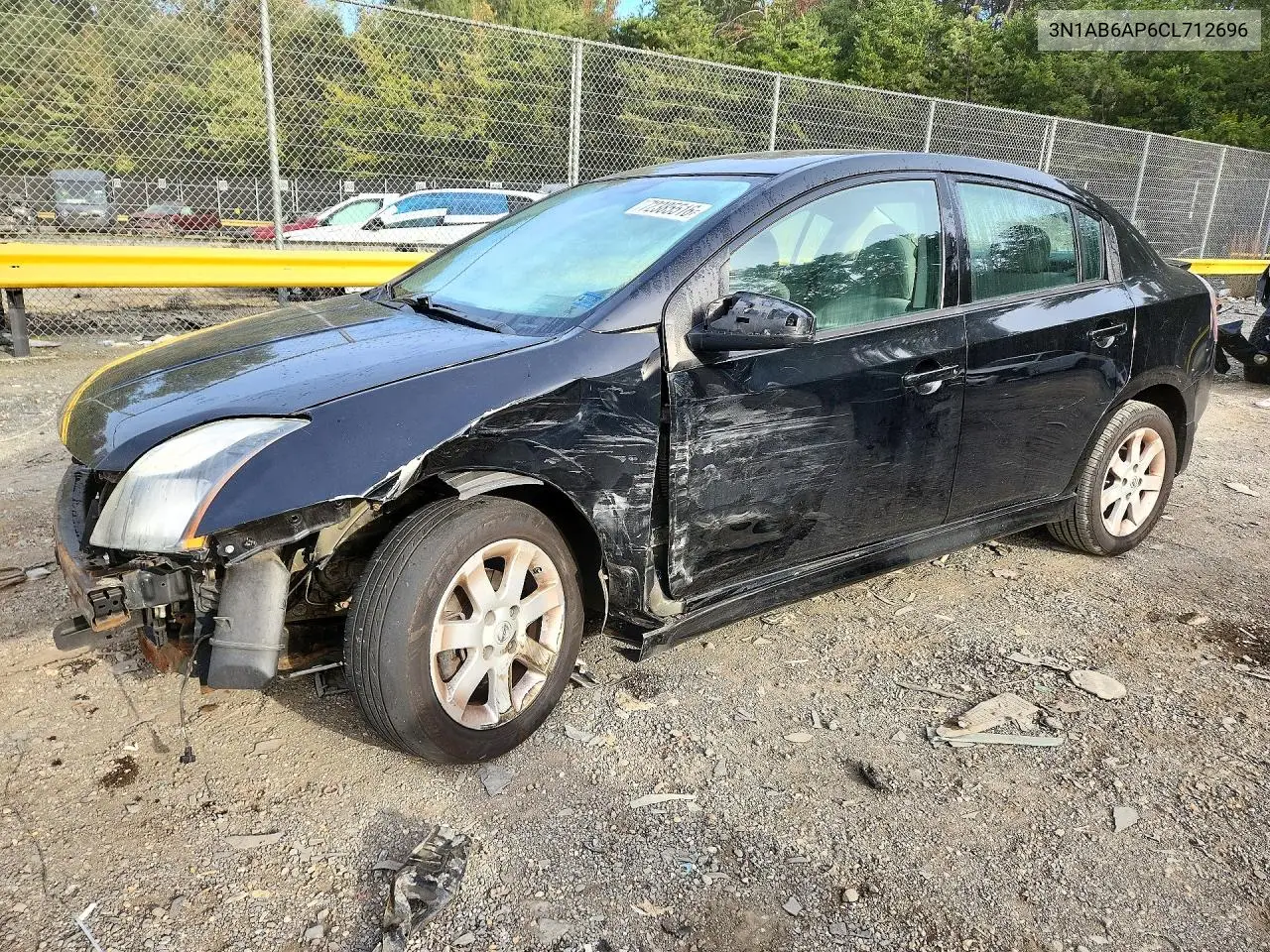 NISSAN SENTRA 2012, VIN 3N1AB6AP6CL712696