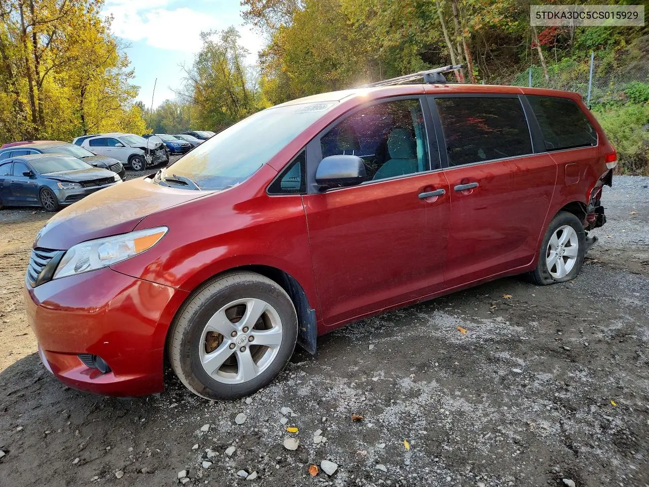 TOYOTA SIENNA 2012, VIN 5TDKA3DC5CS015929
