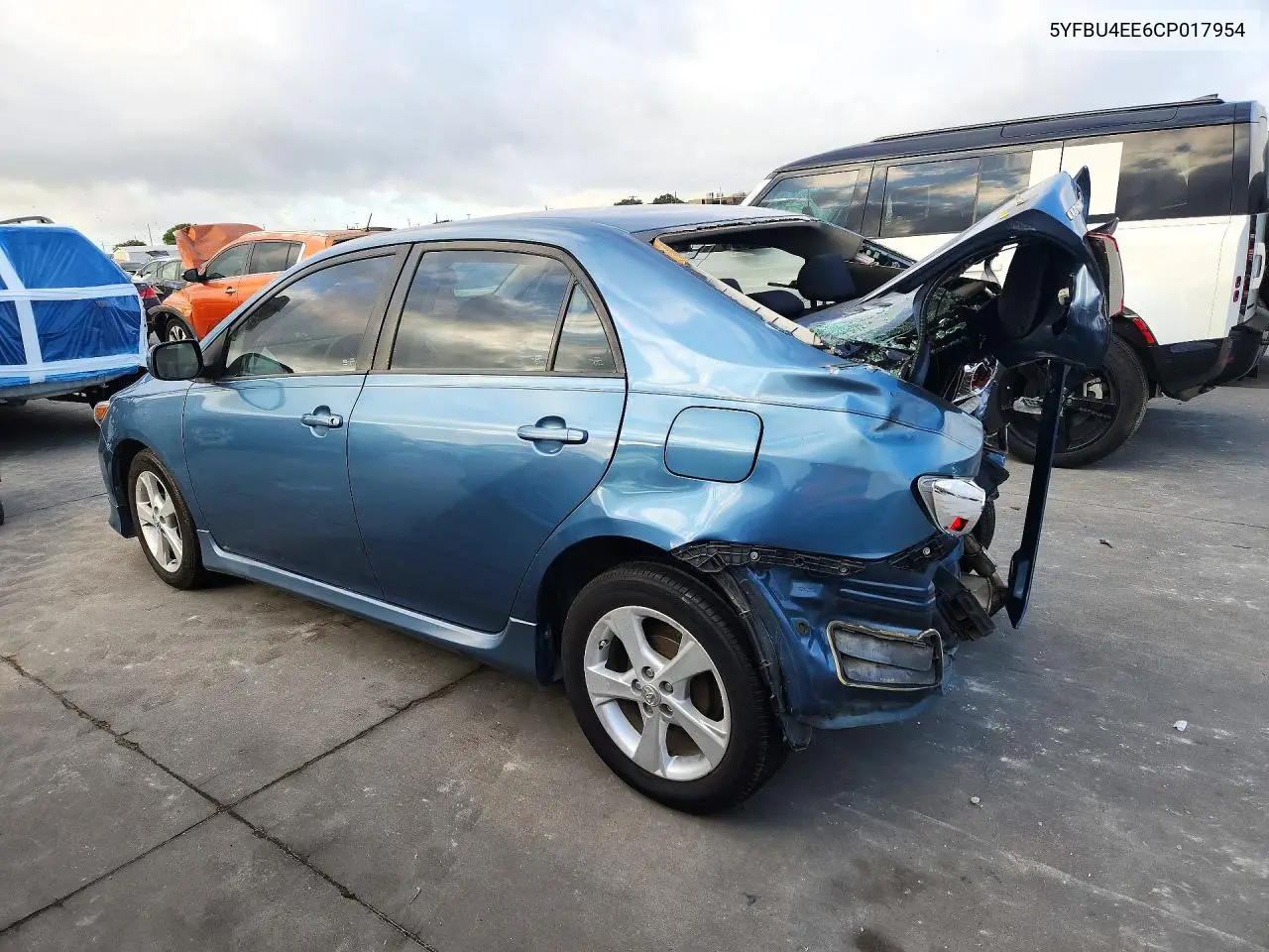 2012 TOYOTA COROLLA VIN 5YFBU4EE6CP017954 — фото 2