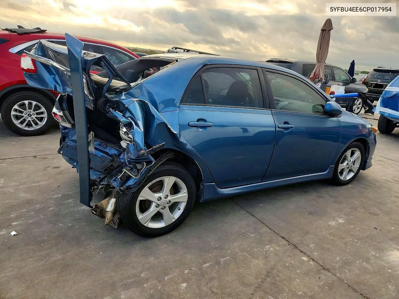 2012 TOYOTA COROLLA VIN 5YFBU4EE6CP017954 — фото 3