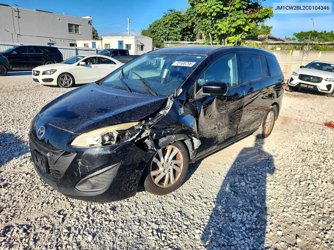 MAZDA 5 2012, VIN JM1CW2BL2C0104346