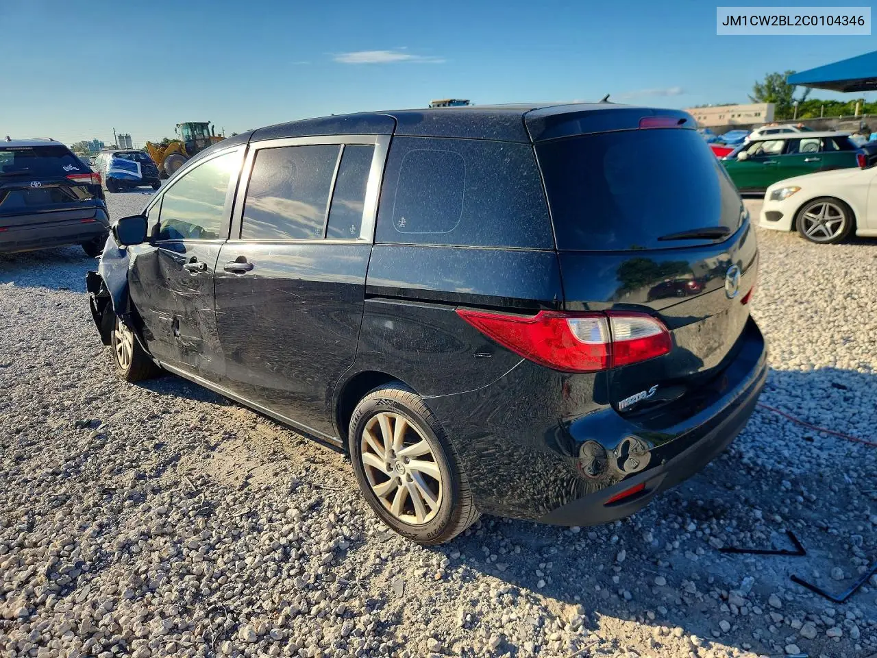 2012 MAZDA 5 VIN JM1CW2BL2C0104346 — фото 2