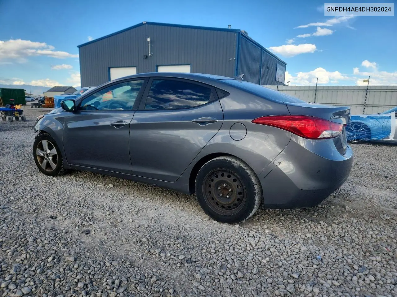 2013 HYUNDAI ELANTRA VIN 5NPDH4AE4DH302024 — фото 2