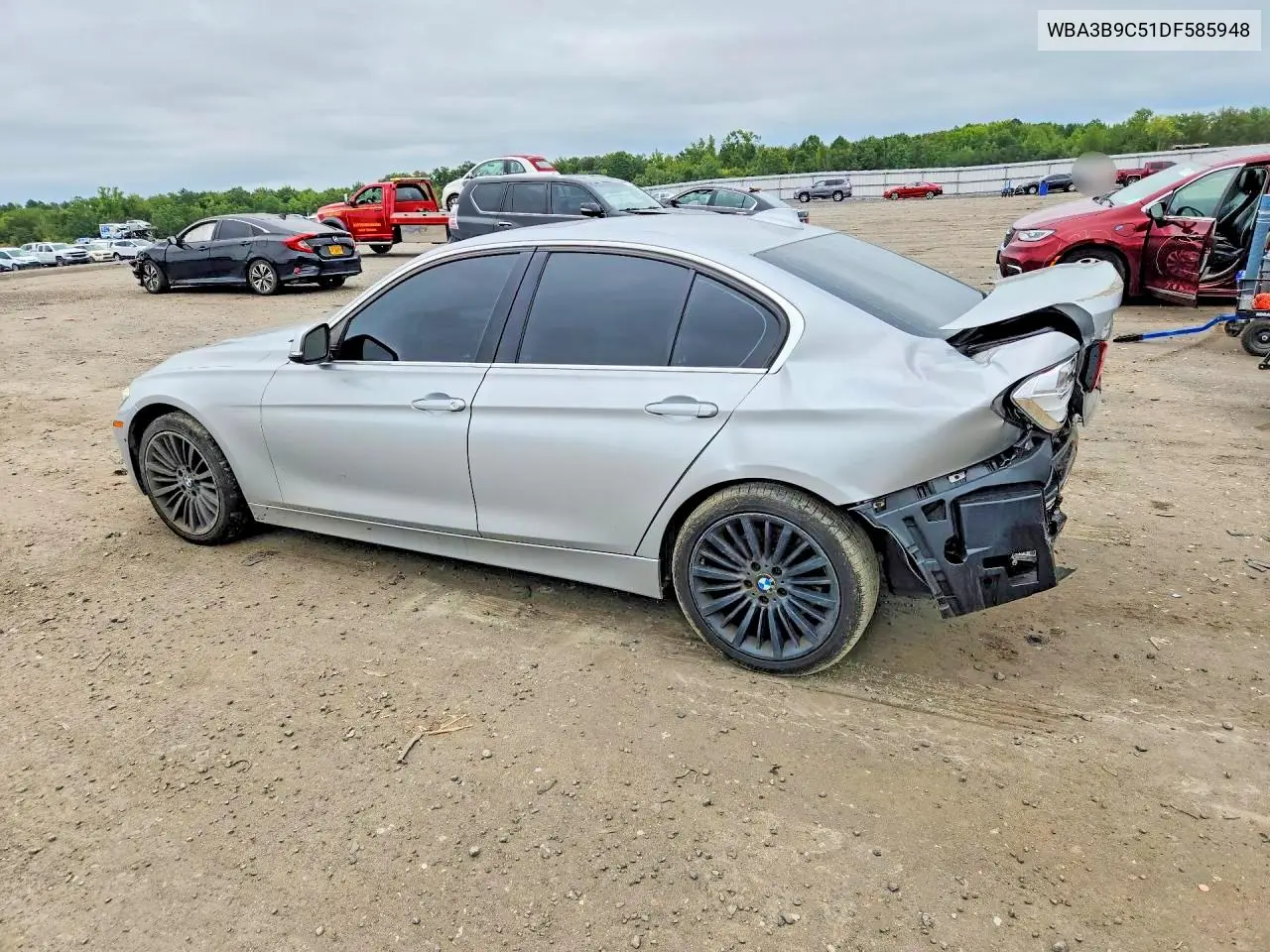 2013 BMW 3ER VIN WBA3B9C51DF585948 — фото 2