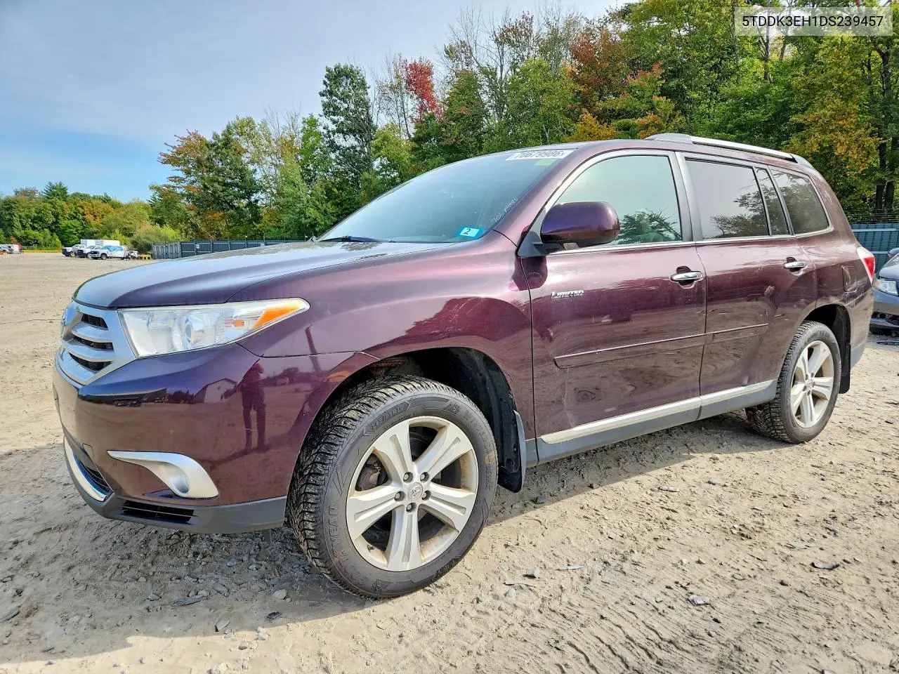 TOYOTA HIGHLANDER 2013, VIN 5TDDK3EH1DS239457