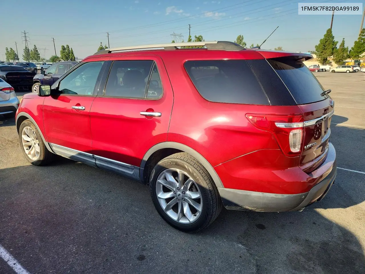 2013 FORD EXPLORER VIN 1FM5K7F82DGA99189 — фото 2