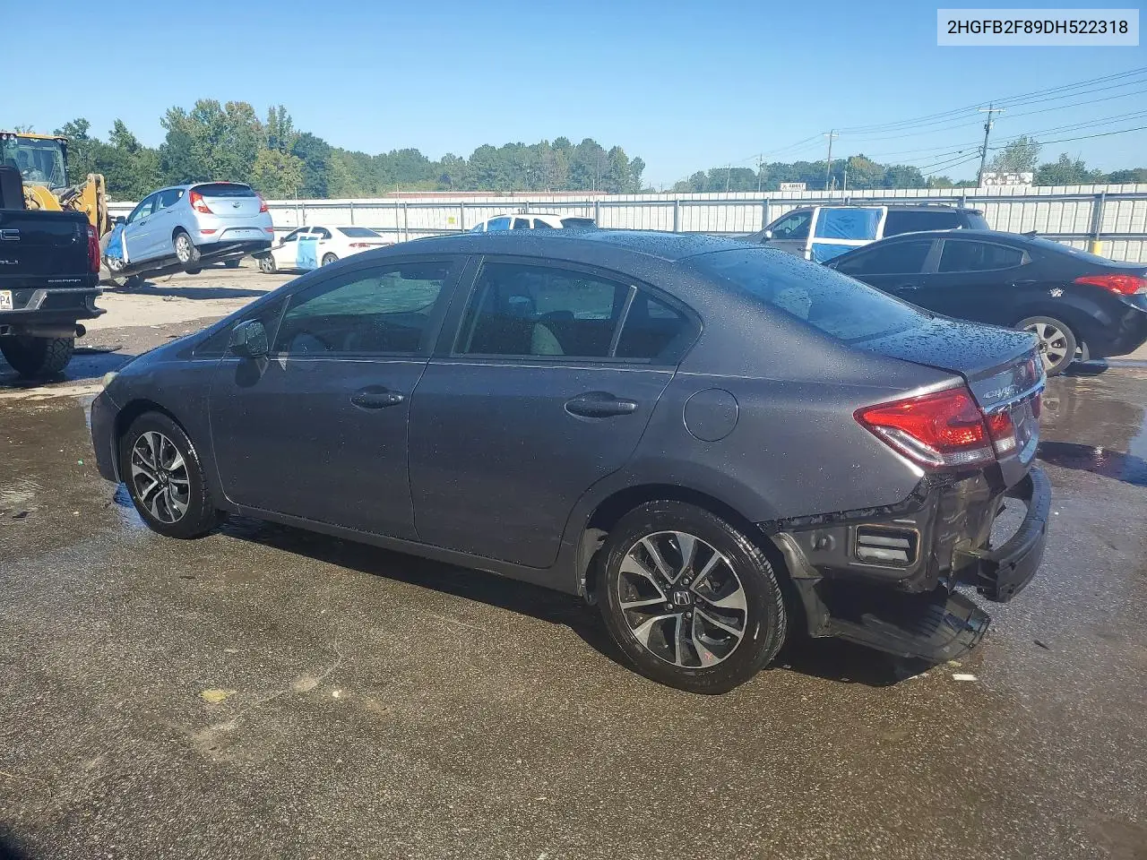 2013 HONDA CIVIC VIN 2HGFB2F89DH522318 — фото 2
