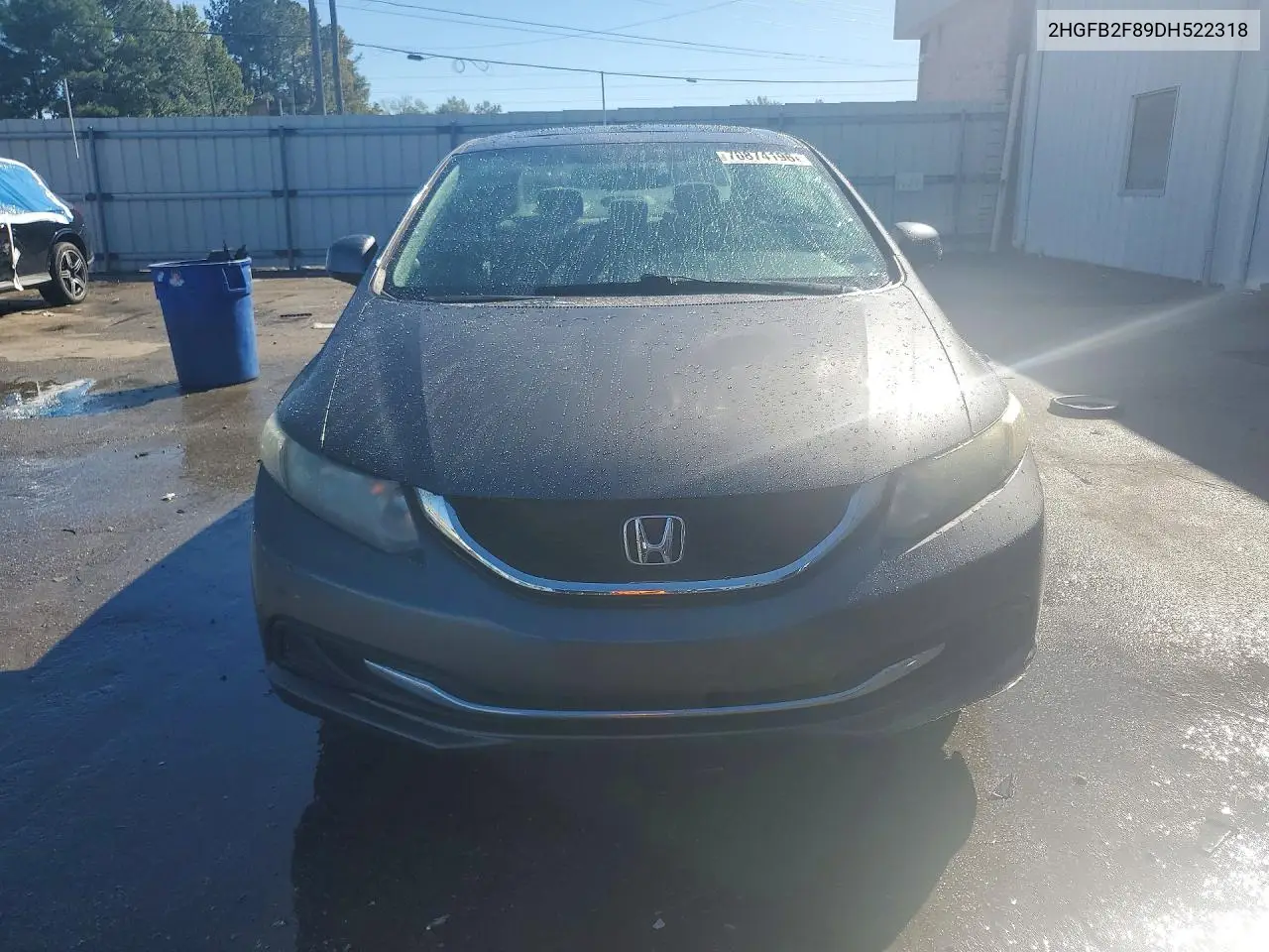 2013 HONDA CIVIC VIN 2HGFB2F89DH522318 — фото 5
