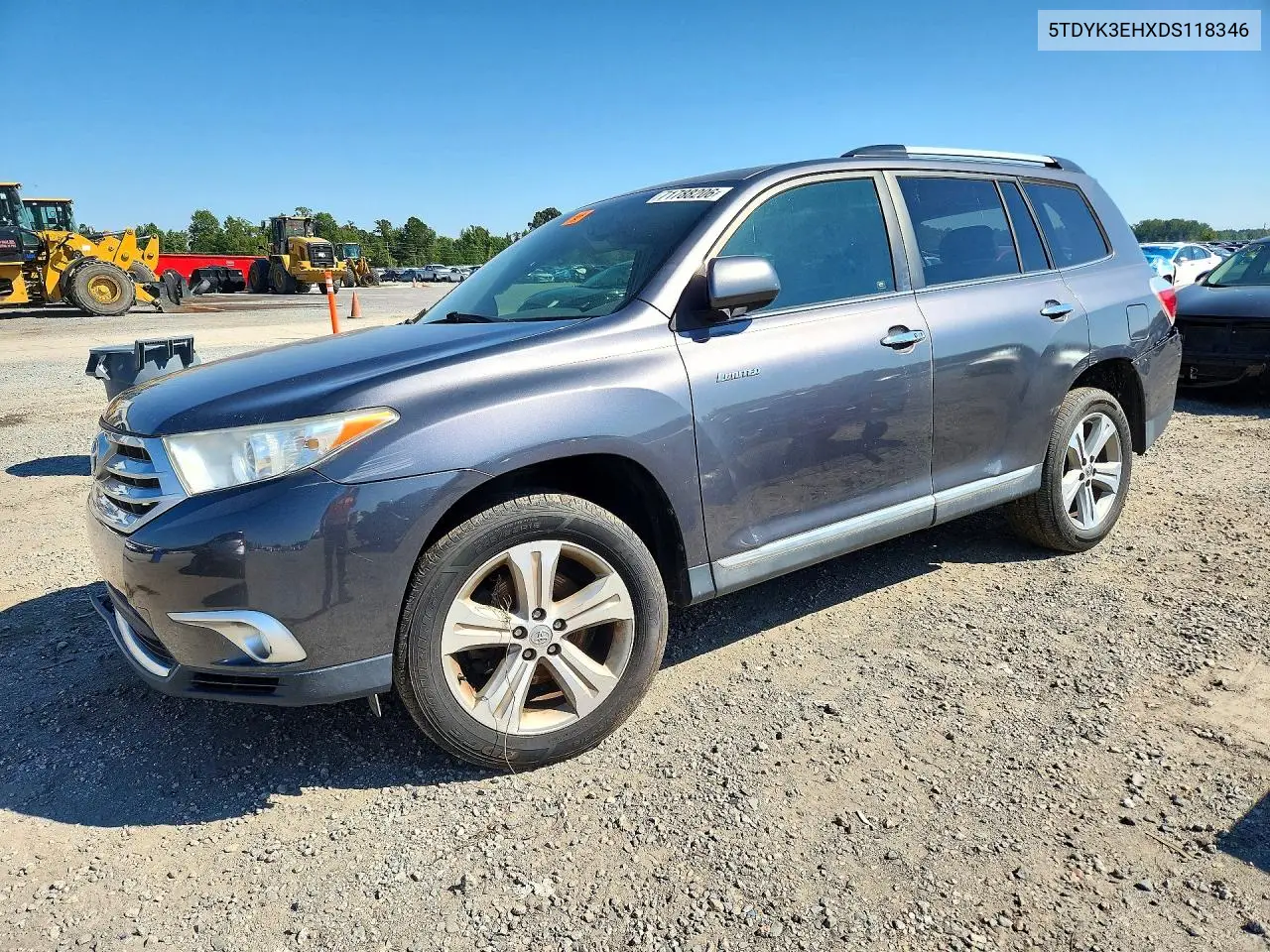 TOYOTA HIGHLANDER 2013, VIN 5TDYK3EHXDS118346