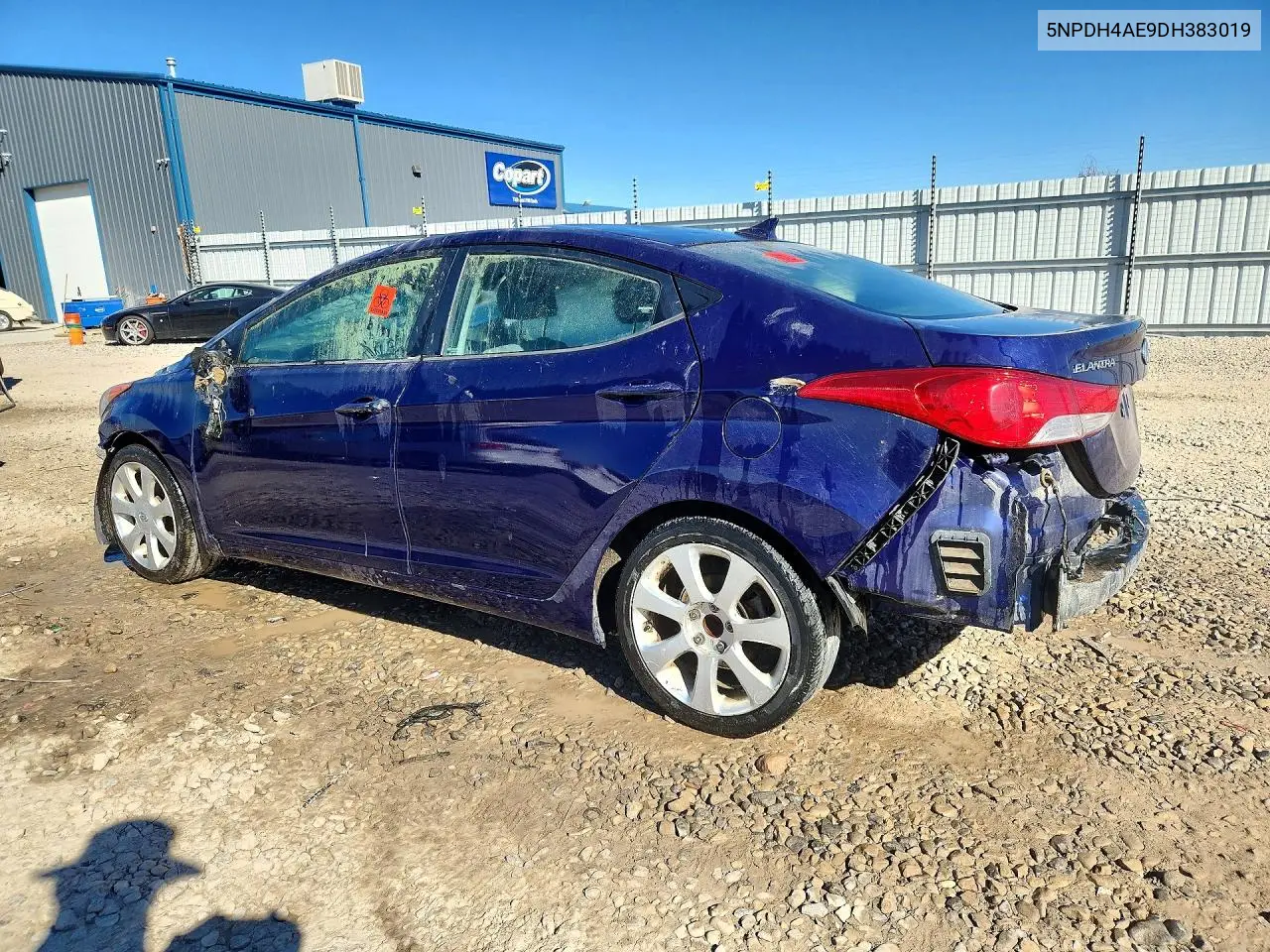 2013 HYUNDAI ELANTRA VIN 5NPDH4AE9DH383019 — фото 2