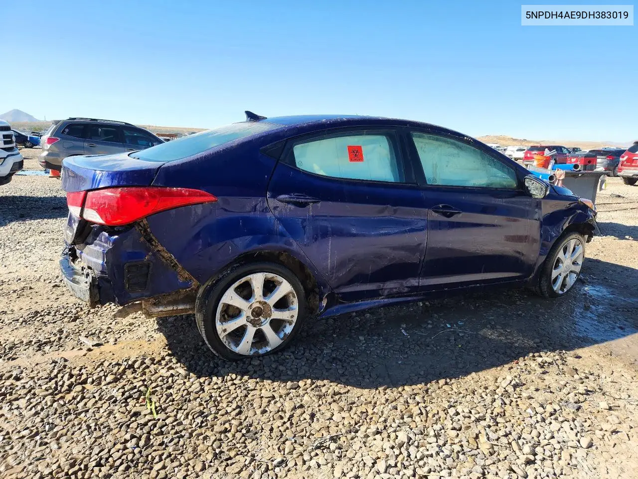 2013 HYUNDAI ELANTRA VIN 5NPDH4AE9DH383019 — фото 3