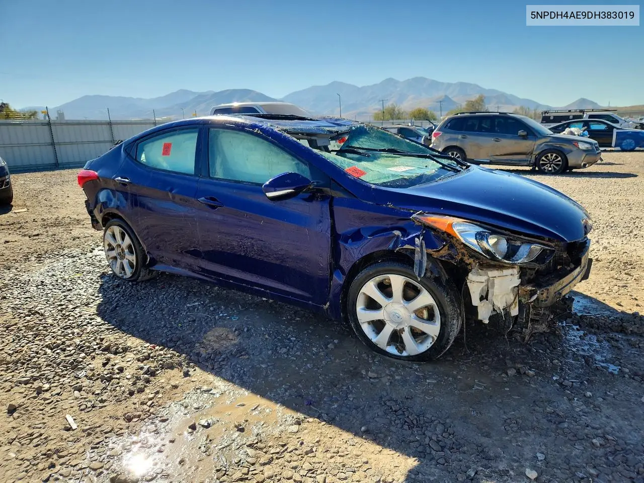 2013 HYUNDAI ELANTRA VIN 5NPDH4AE9DH383019 — фото 4
