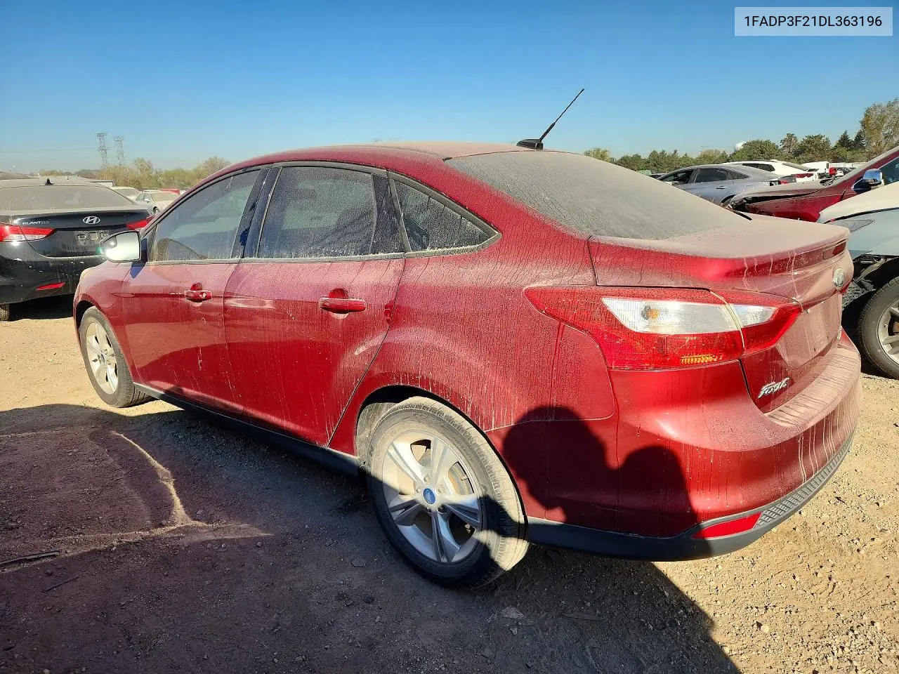 2013 FORD FOCUS VIN 1FADP3F21DL363196 — фото 2