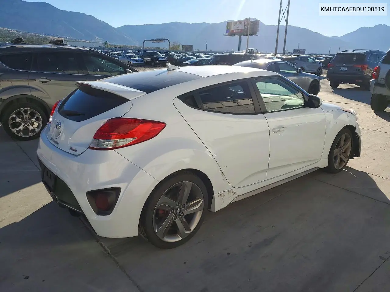 2013 HYUNDAI VELOSTER VIN KMHTC6AE8DU100519 — фото 3