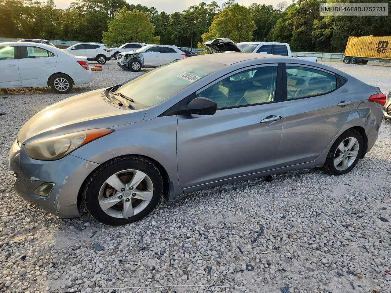 HYUNDAI ELANTRA 2013, VIN KMHDH4AE8DU752731