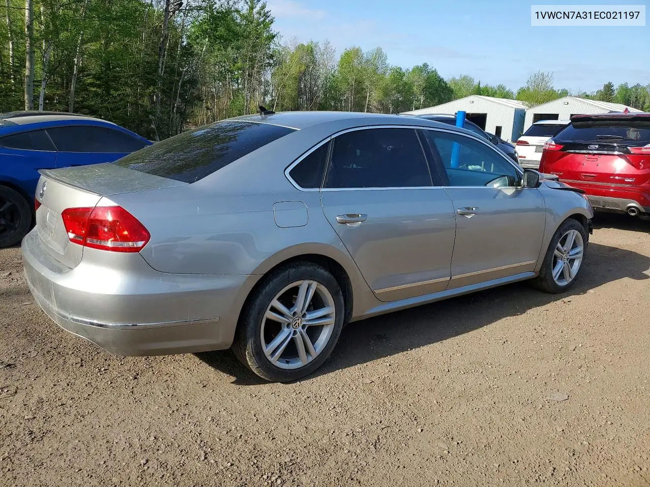2014 VOLKSWAGEN PASSAT VIN 1VWCN7A31EC021197 — фото 3