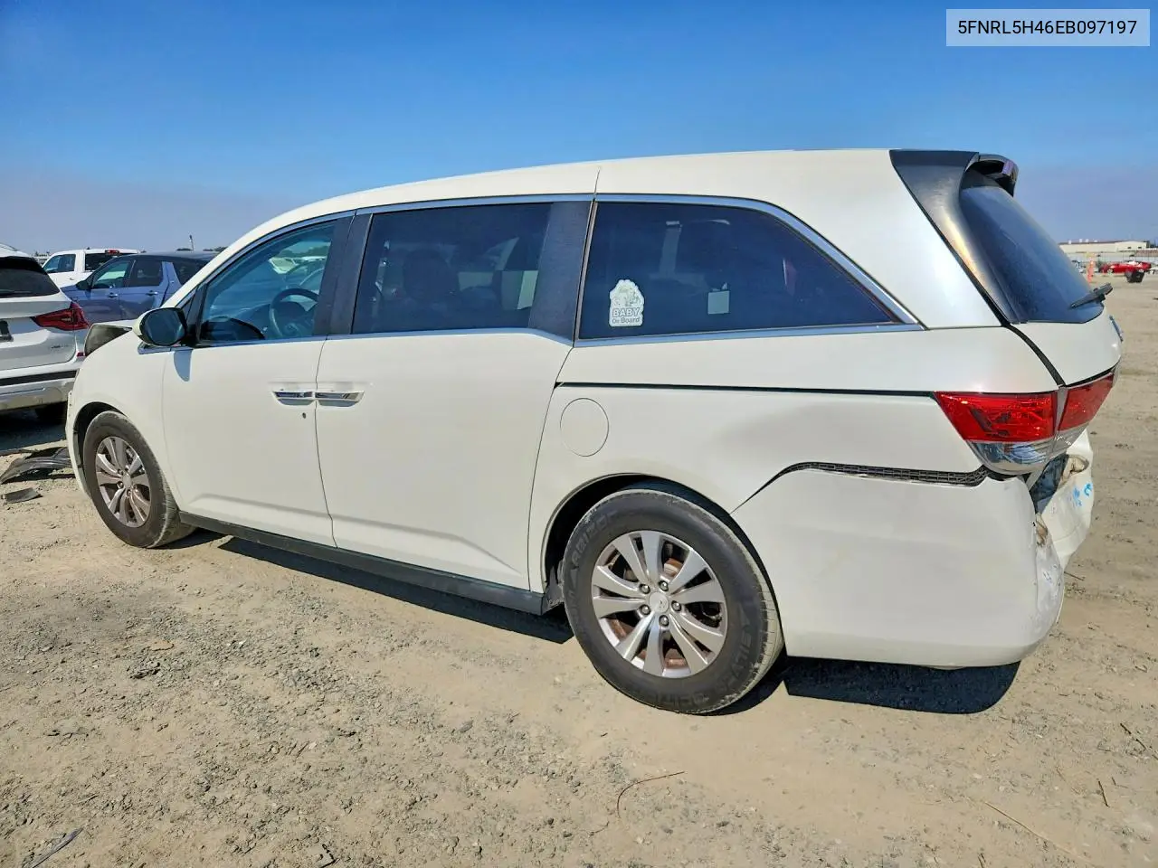 2014 HONDA ODYSSEY VIN 5FNRL5H46EB097197 — фото 2