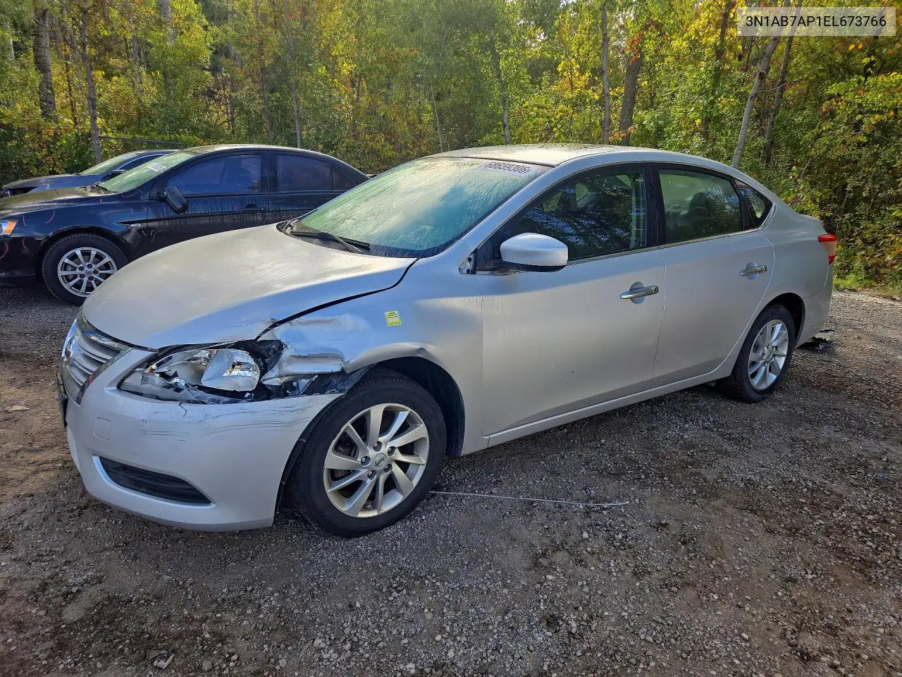 NISSAN SENTRA 2014, VIN 3N1AB7AP1EL673766