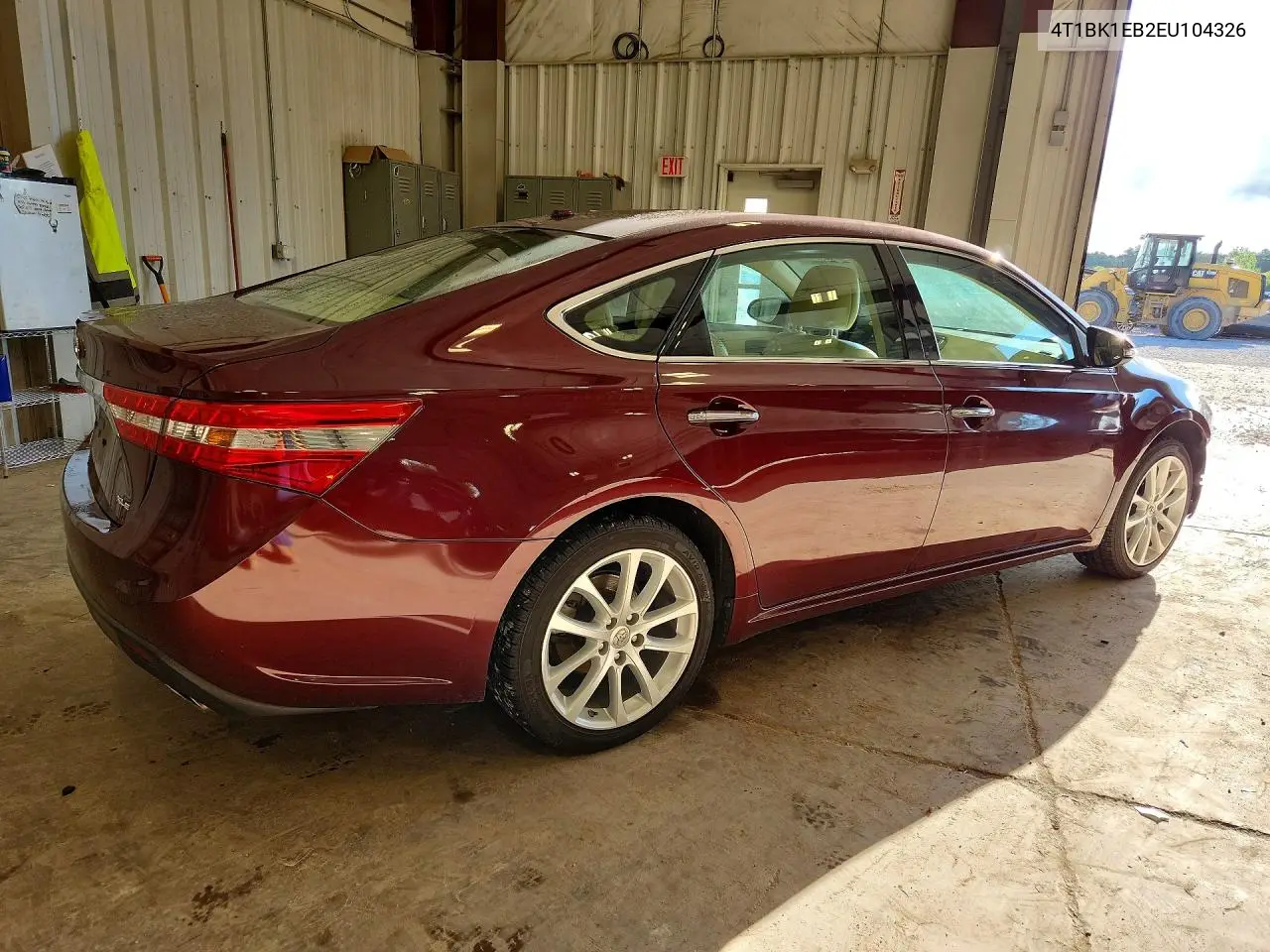 2014 TOYOTA AVALON VIN 4T1BK1EB2EU104326 — фото 2
