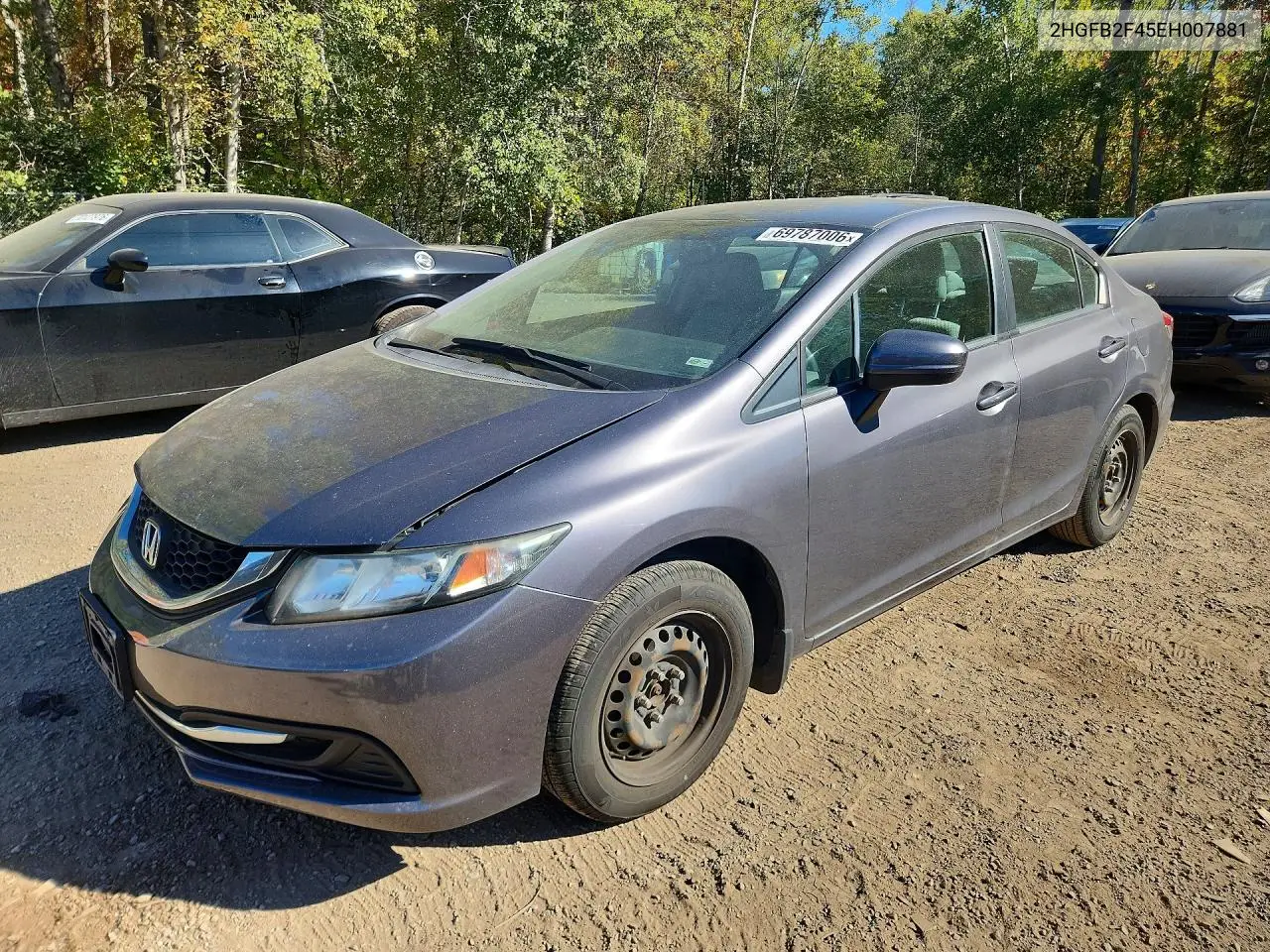 HONDA CIVIC 2014, VIN 2HGFB2F45EH007881