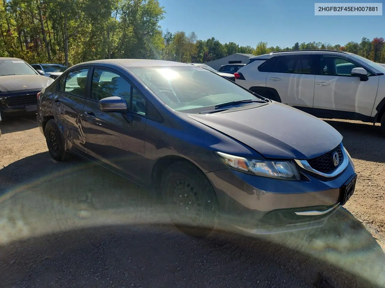 2014 HONDA CIVIC VIN 2HGFB2F45EH007881 — фото 4
