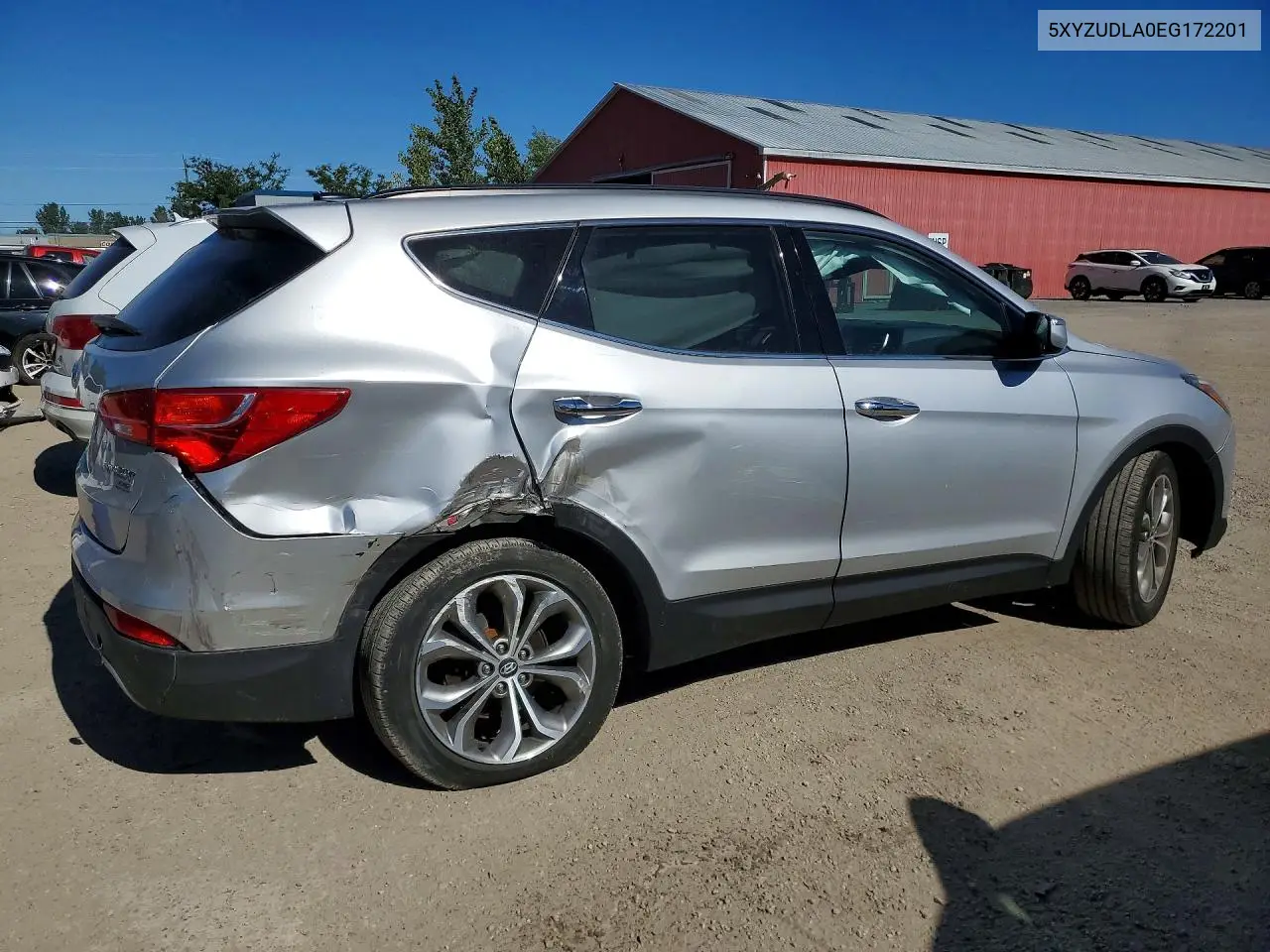 2014 HYUNDAI SANTA FE VIN 5XYZUDLA0EG172201 — фото 3