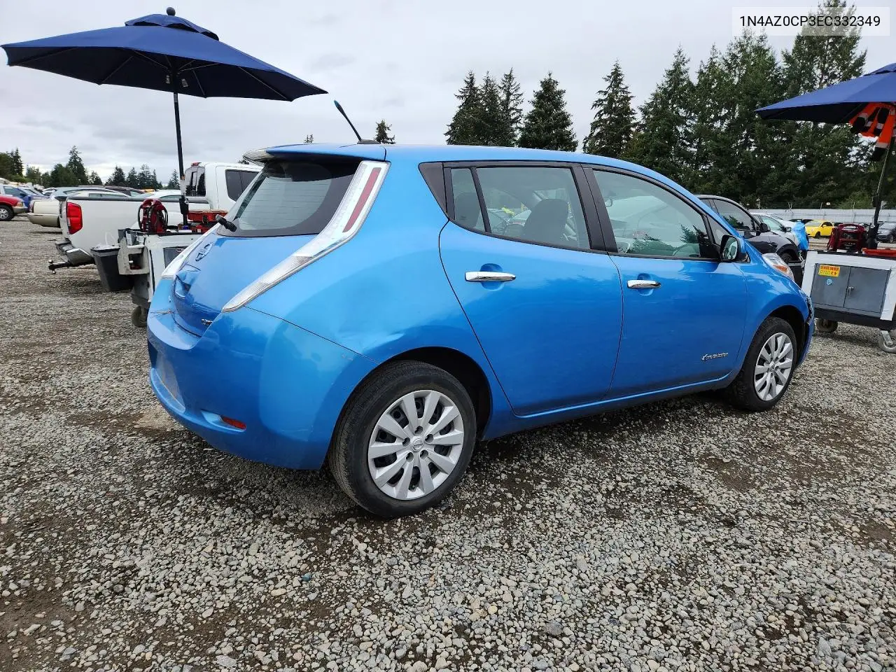 2014 NISSAN LEAF VIN 1N4AZ0CP3EC332349 — фото 3