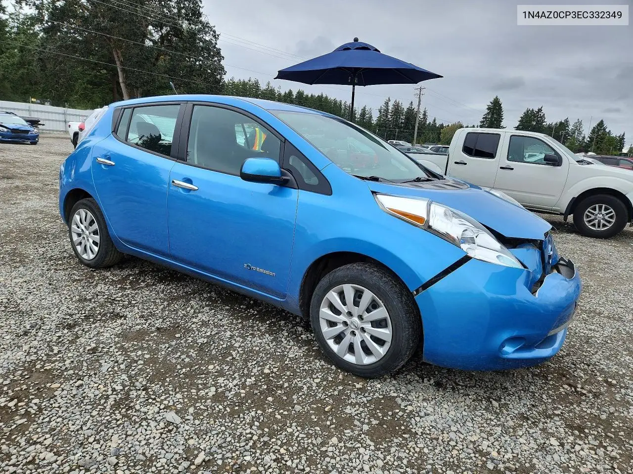 2014 NISSAN LEAF VIN 1N4AZ0CP3EC332349 — фото 4