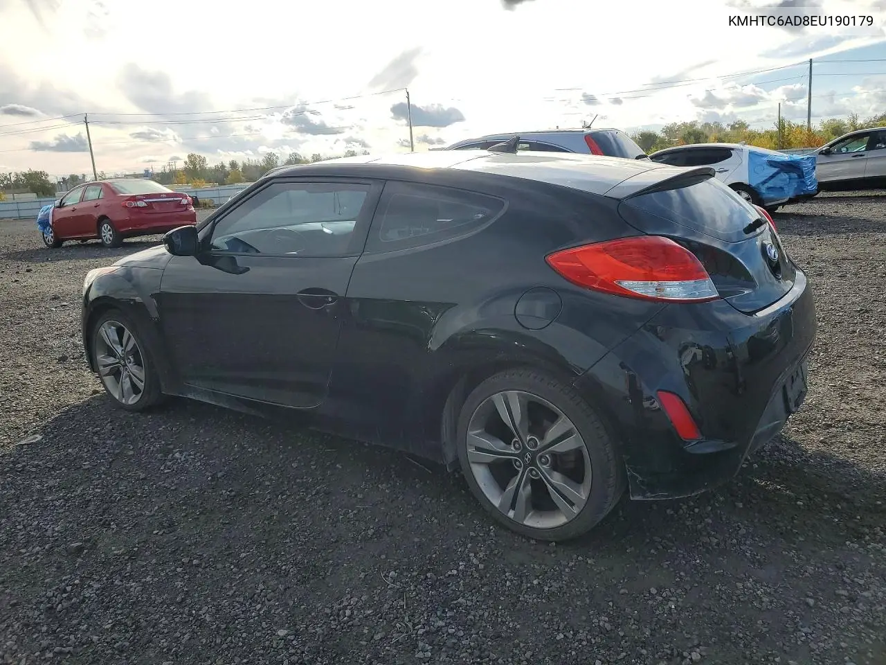 2014 HYUNDAI VELOSTER VIN KMHTC6AD8EU190179 — фото 2