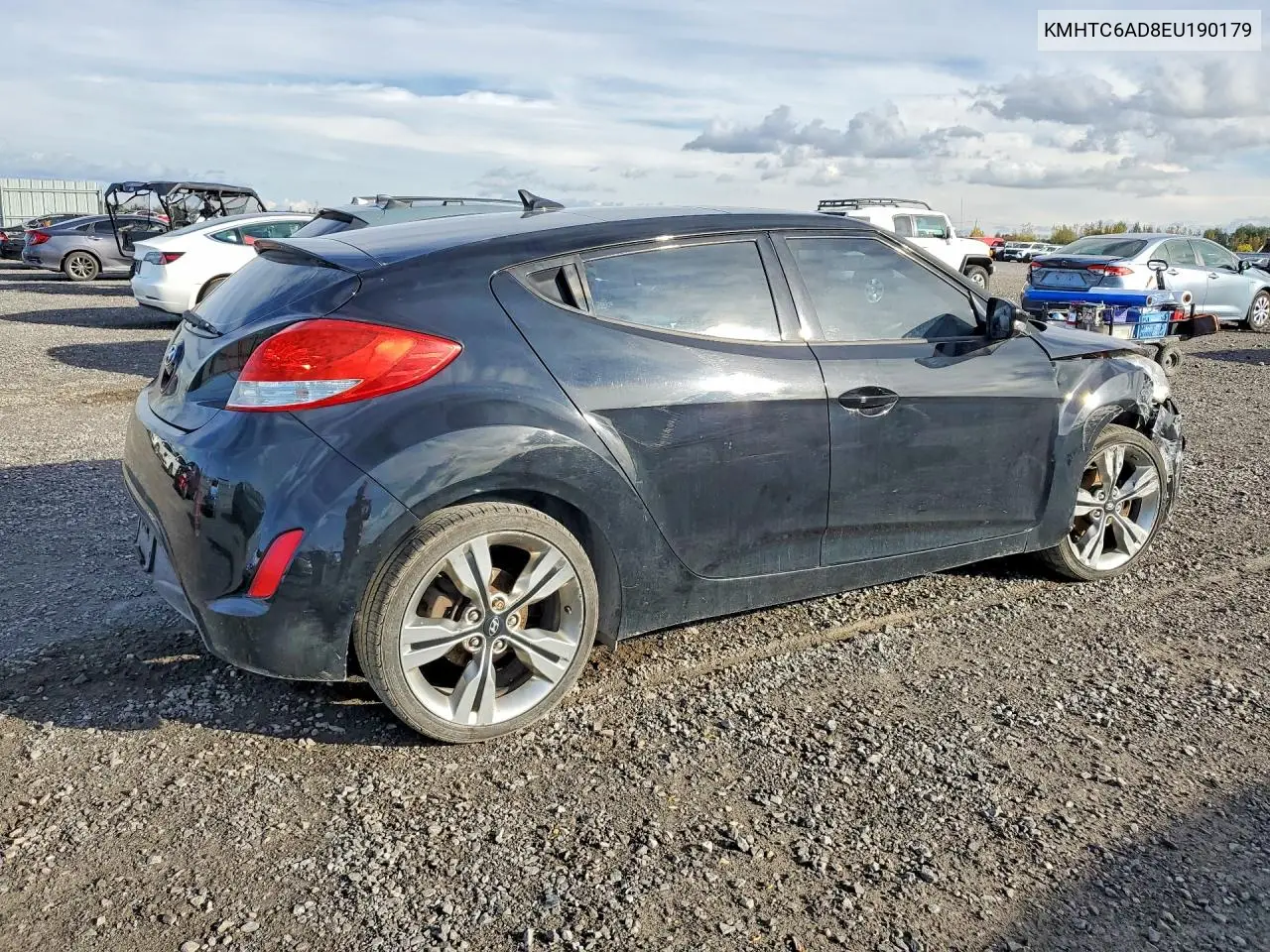 2014 HYUNDAI VELOSTER VIN KMHTC6AD8EU190179 — фото 3