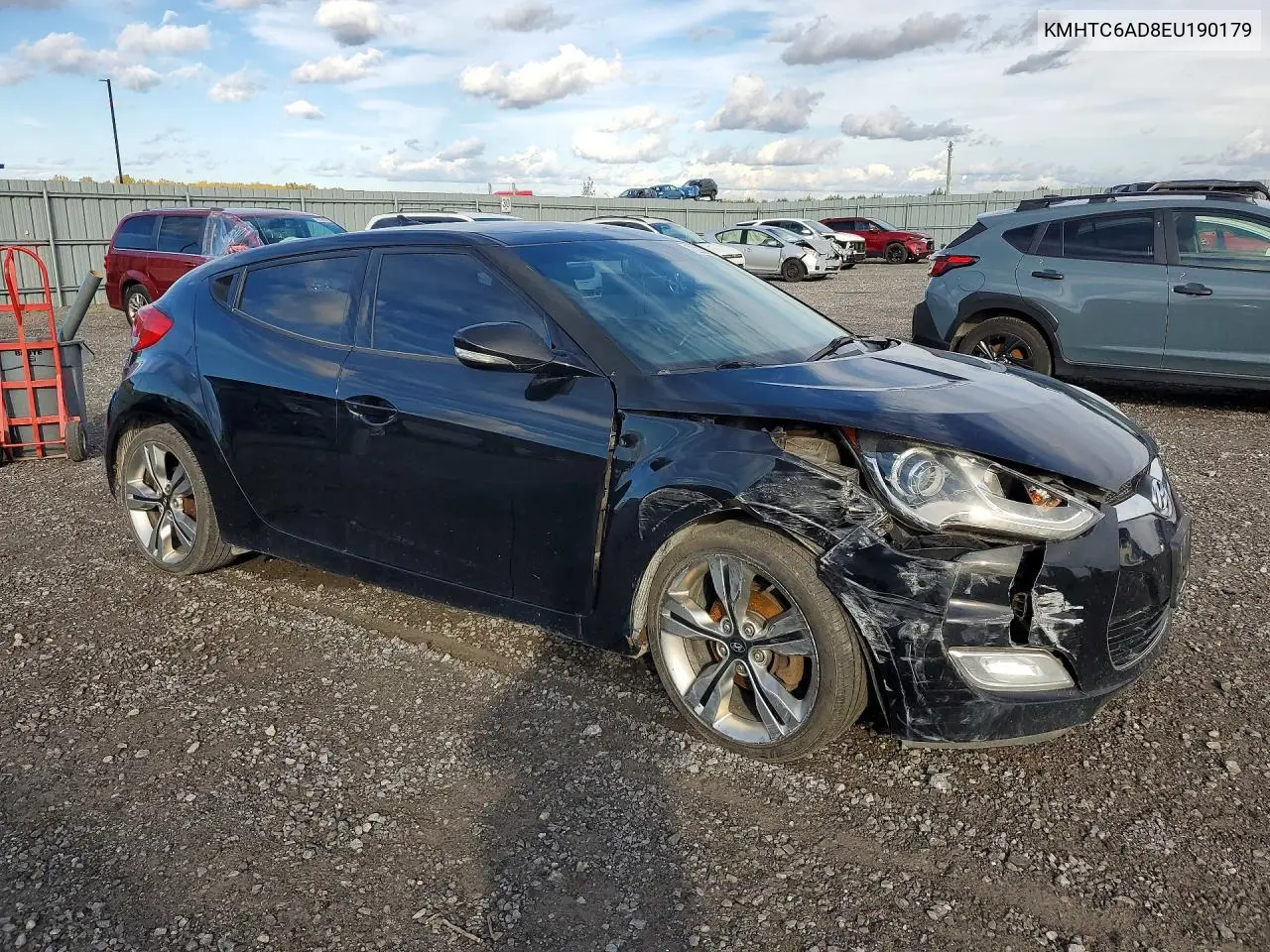 2014 HYUNDAI VELOSTER VIN KMHTC6AD8EU190179 — фото 4