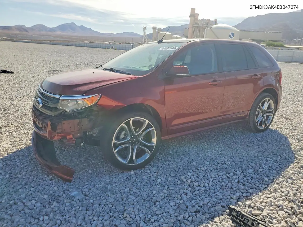 FORD EDGE 2014, VIN 2FMDK3AK4EBB47274