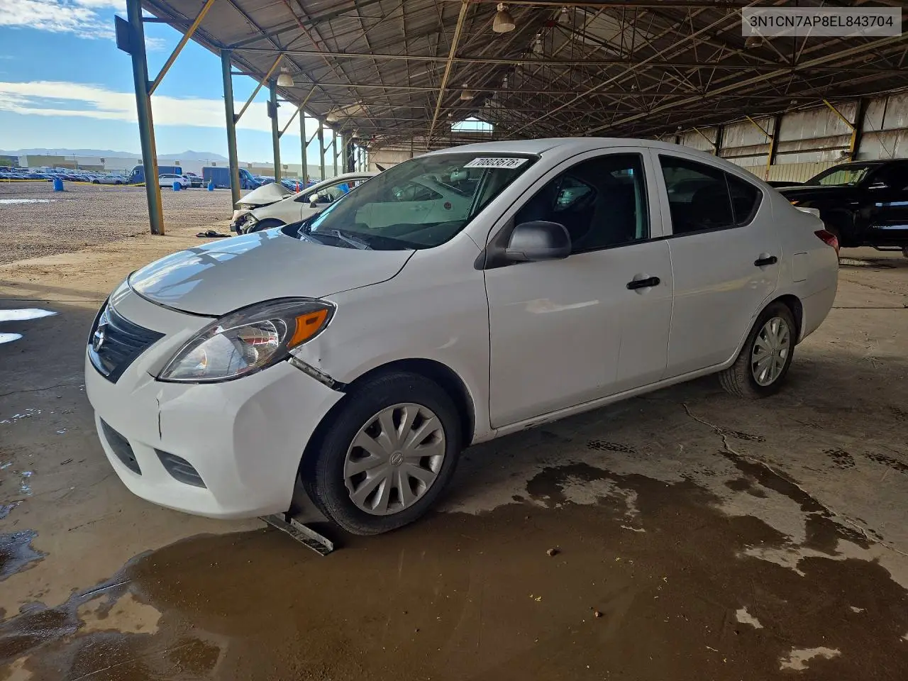 NISSAN VERSA 2014, VIN 3N1CN7AP8EL843704